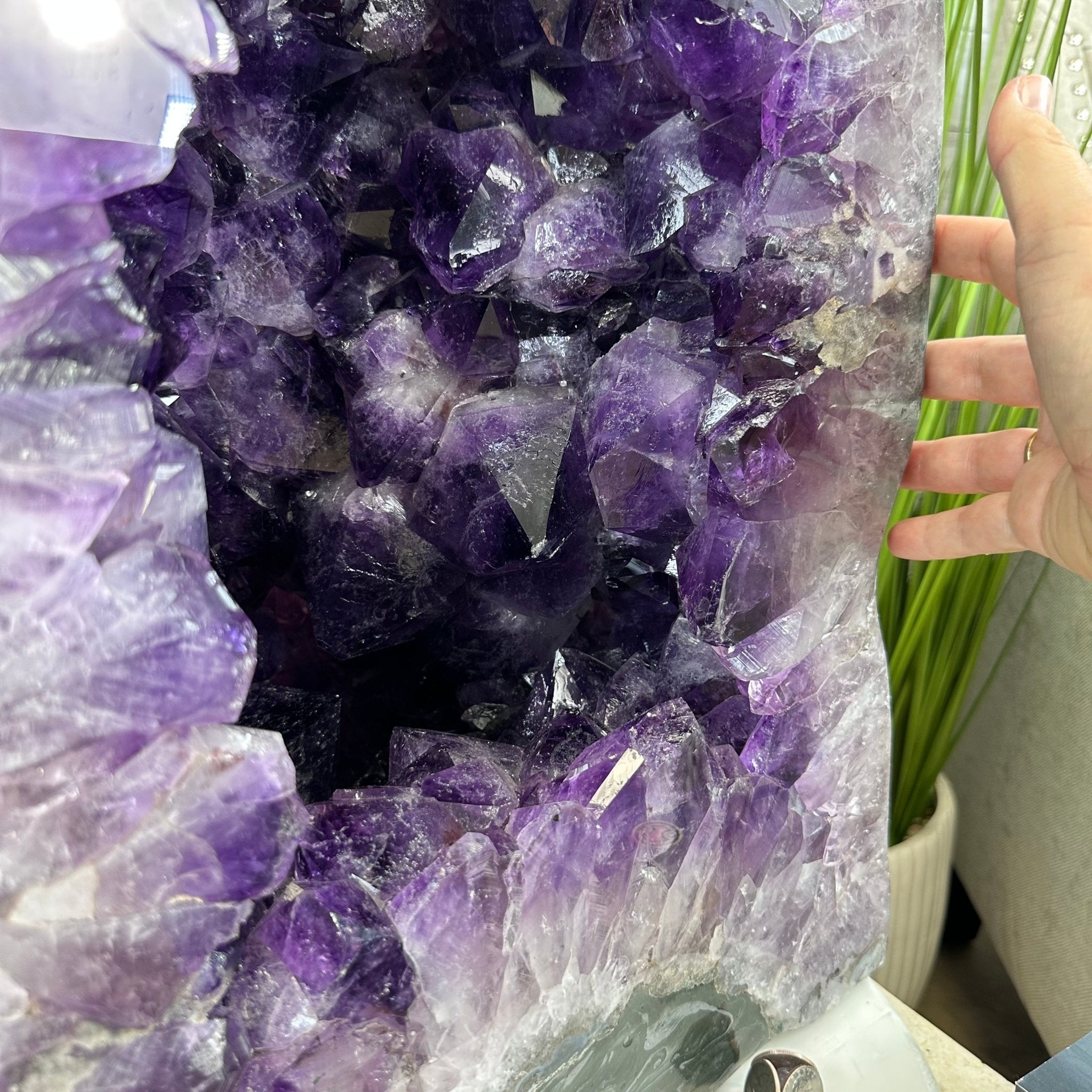 Extra Plus Quality Polished Brazilian Amethyst Cathedral, 165.3 lbs & 25.25" tall Model #5602-0019 by Brazil Gems - Brazil GemsBrazil GemsExtra Plus Quality Polished Brazilian Amethyst Cathedral, 165.3 lbs & 25.25" tall Model #5602-0019 by Brazil GemsPolished Cathedrals5602-0019