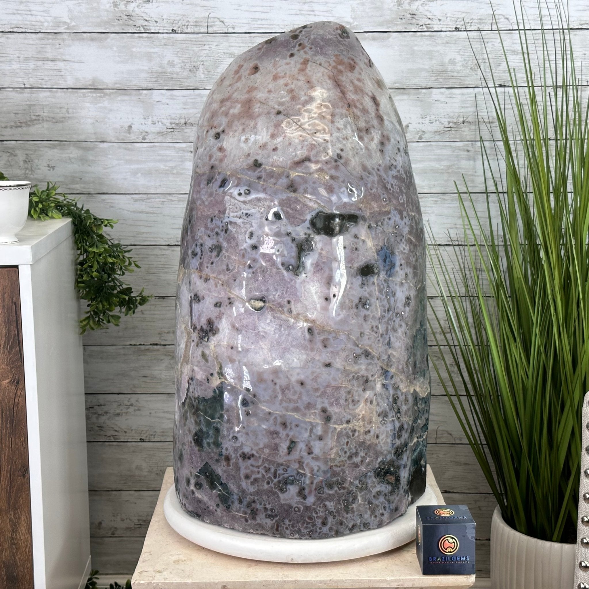 Extra Plus Quality Polished Brazilian Amethyst Cathedral, 165.3 lbs & 25.25" tall Model #5602-0019 by Brazil Gems - Brazil GemsBrazil GemsExtra Plus Quality Polished Brazilian Amethyst Cathedral, 165.3 lbs & 25.25" tall Model #5602-0019 by Brazil GemsPolished Cathedrals5602-0019