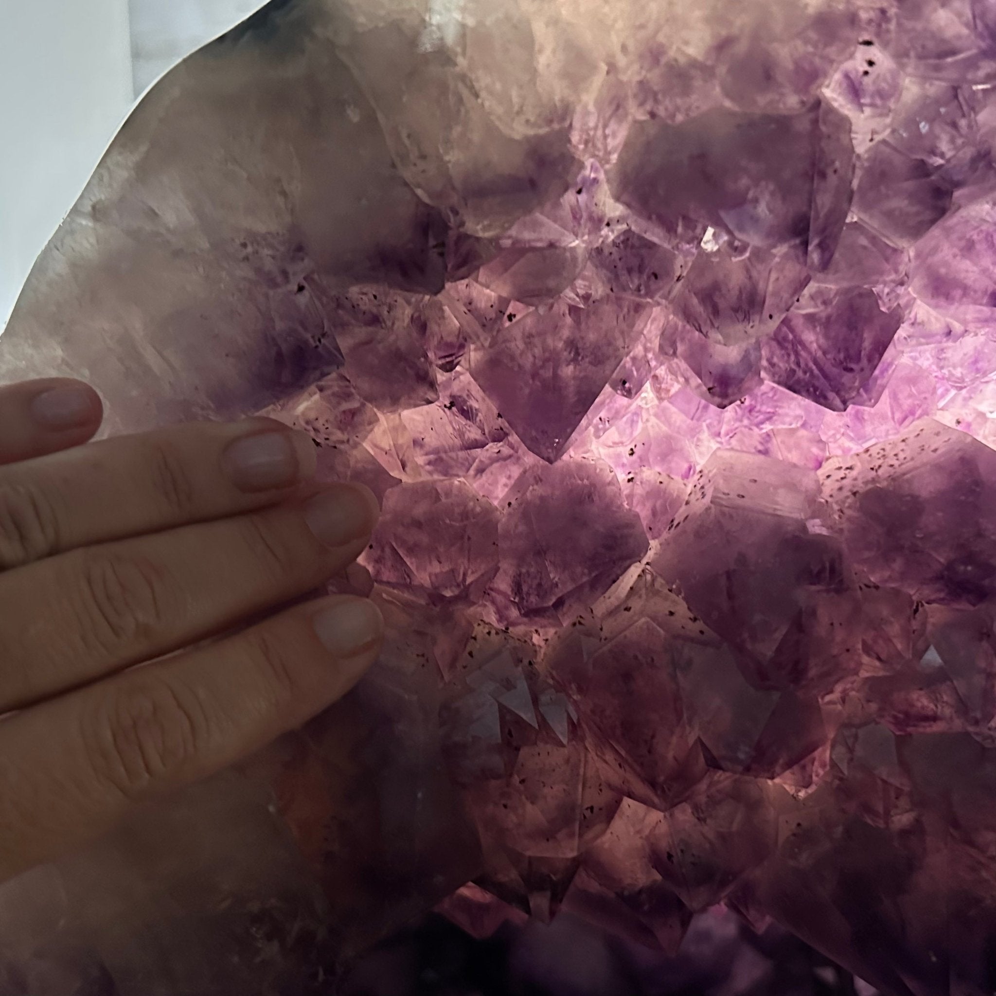 Extra Plus Quality Polished Brazilian Amethyst Cathedral, 186.8 lbs & 20.8" tall Model #5602-0185 by Brazil Gems - Brazil GemsBrazil GemsExtra Plus Quality Polished Brazilian Amethyst Cathedral, 186.8 lbs & 20.8" tall Model #5602-0185 by Brazil GemsPolished Cathedrals5602-0185