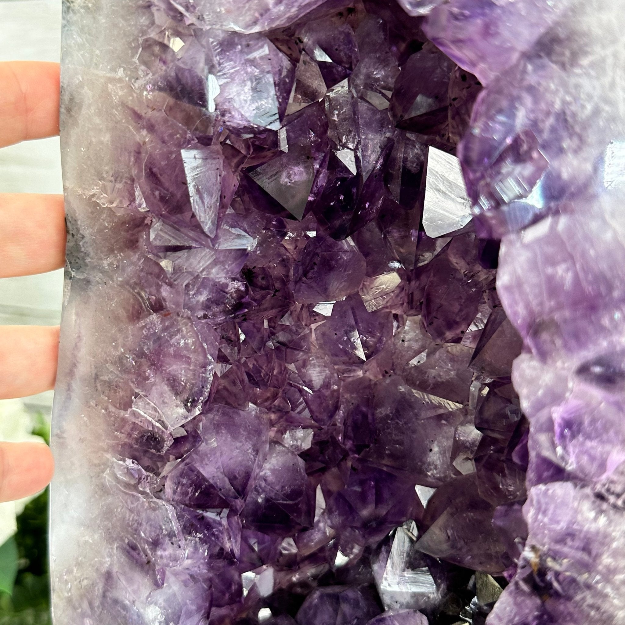 Extra Plus Quality Polished Brazilian Amethyst Cathedral, 27.8 lbs & 17.1" tall Model #5602-0156 by Brazil Gems - Brazil GemsBrazil GemsExtra Plus Quality Polished Brazilian Amethyst Cathedral, 27.8 lbs & 17.1" tall Model #5602-0156 by Brazil GemsPolished Cathedrals5602-0156