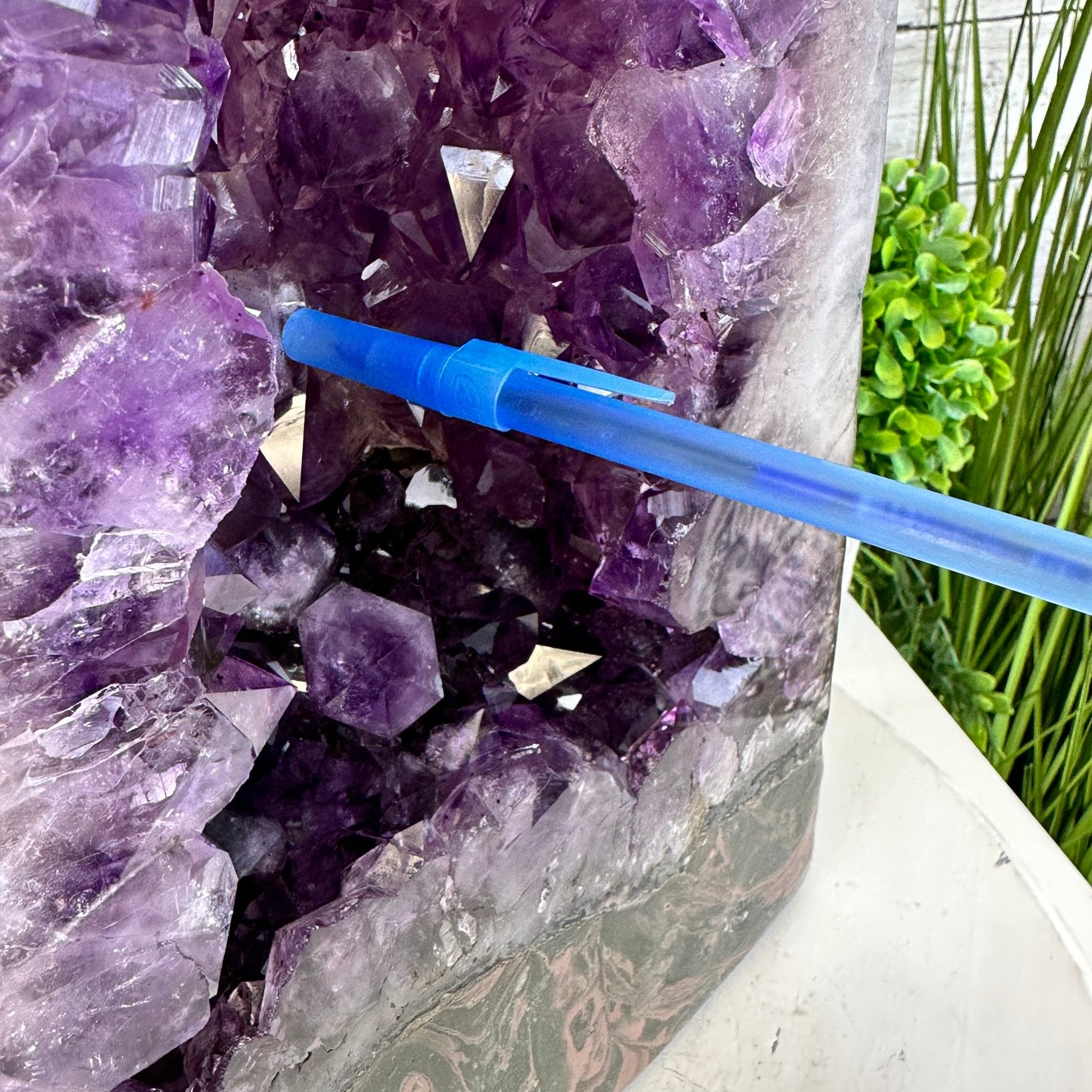 Extra Plus Quality Polished Brazilian Amethyst Cathedral, 27.8 lbs & 17.1" tall Model #5602-0156 by Brazil Gems - Brazil GemsBrazil GemsExtra Plus Quality Polished Brazilian Amethyst Cathedral, 27.8 lbs & 17.1" tall Model #5602-0156 by Brazil GemsPolished Cathedrals5602-0156