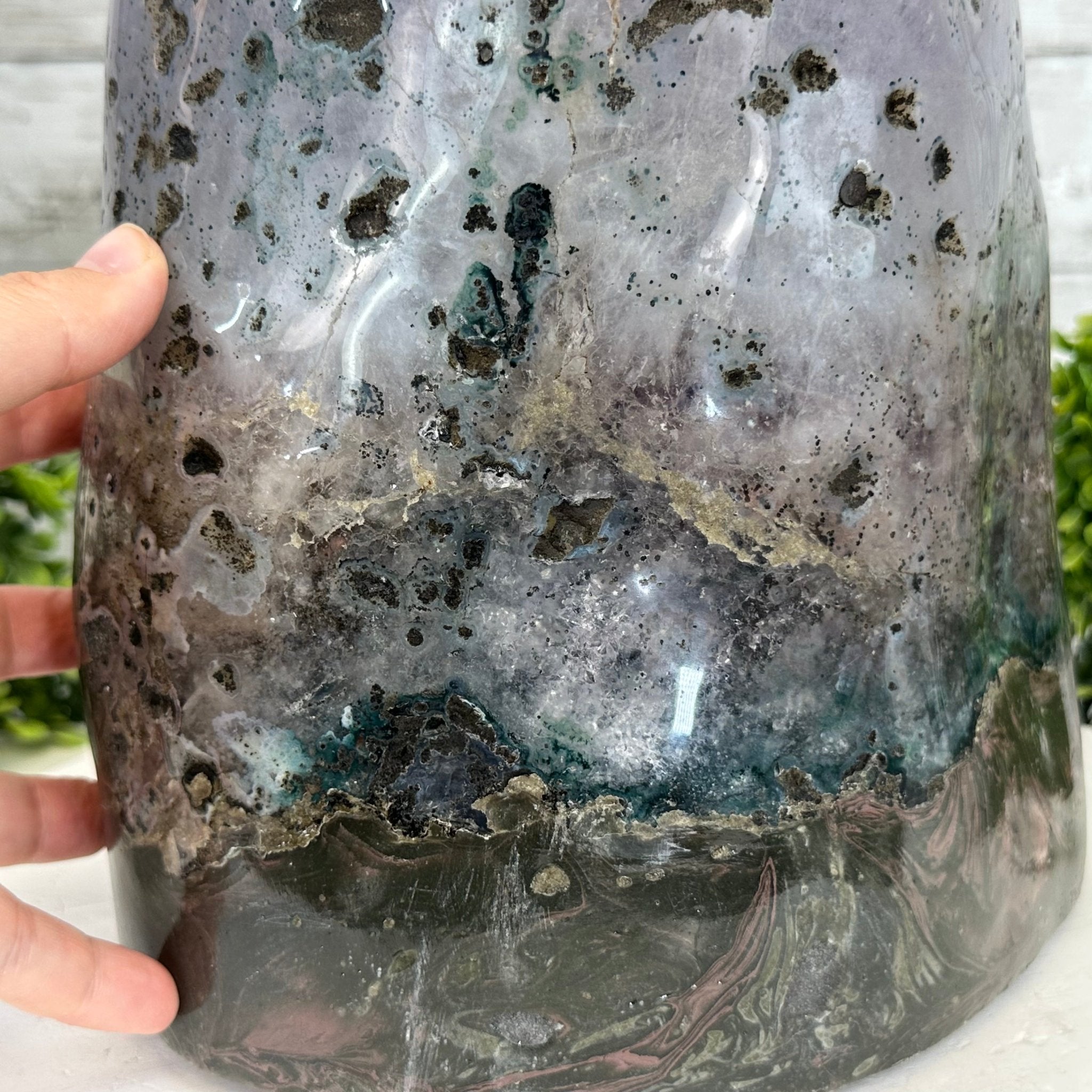 Extra Plus Quality Polished Brazilian Amethyst Cathedral, 27.8 lbs & 17.1" tall Model #5602-0156 by Brazil Gems - Brazil GemsBrazil GemsExtra Plus Quality Polished Brazilian Amethyst Cathedral, 27.8 lbs & 17.1" tall Model #5602-0156 by Brazil GemsPolished Cathedrals5602-0156