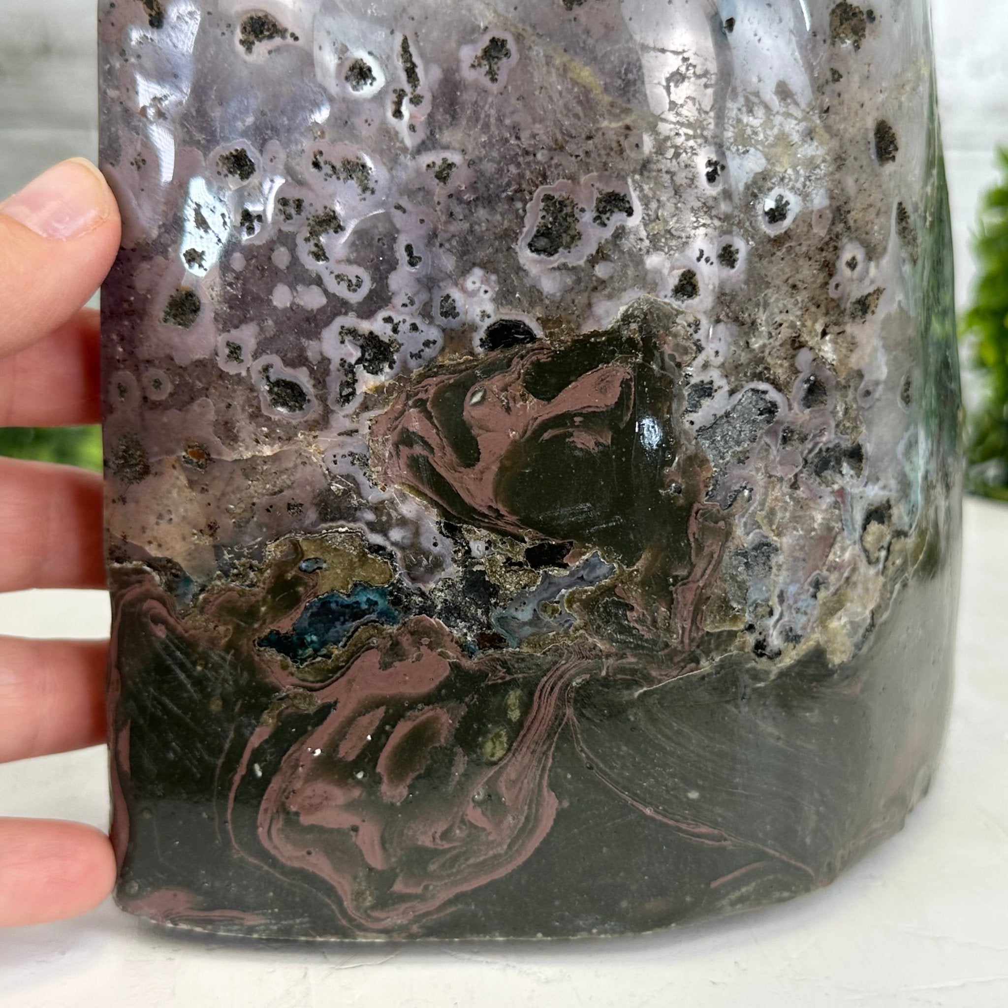 Extra Plus Quality Polished Brazilian Amethyst Cathedral, 27.8 lbs & 17.1" tall Model #5602-0156 by Brazil Gems - Brazil GemsBrazil GemsExtra Plus Quality Polished Brazilian Amethyst Cathedral, 27.8 lbs & 17.1" tall Model #5602-0156 by Brazil GemsPolished Cathedrals5602-0156