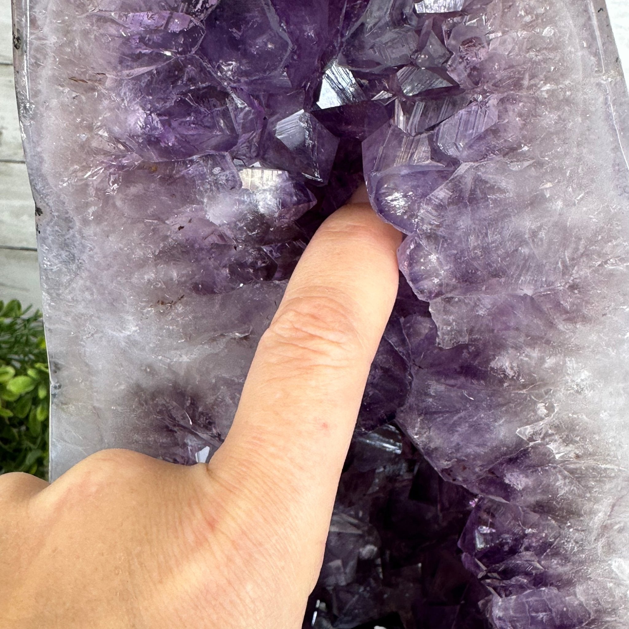 Extra Plus Quality Polished Brazilian Amethyst Cathedral, 27.8 lbs & 17.1" tall Model #5602-0156 by Brazil Gems - Brazil GemsBrazil GemsExtra Plus Quality Polished Brazilian Amethyst Cathedral, 27.8 lbs & 17.1" tall Model #5602-0156 by Brazil GemsPolished Cathedrals5602-0156