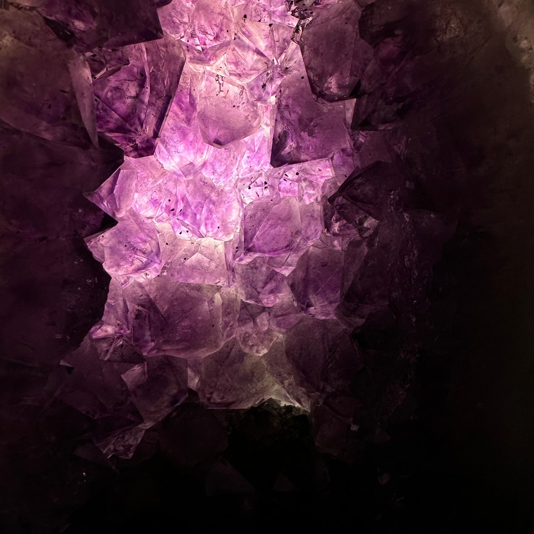 Extra Plus Quality Polished Brazilian Amethyst Cathedral, 27.8 lbs & 17.1" tall Model #5602-0156 by Brazil Gems - Brazil GemsBrazil GemsExtra Plus Quality Polished Brazilian Amethyst Cathedral, 27.8 lbs & 17.1" tall Model #5602-0156 by Brazil GemsPolished Cathedrals5602-0156