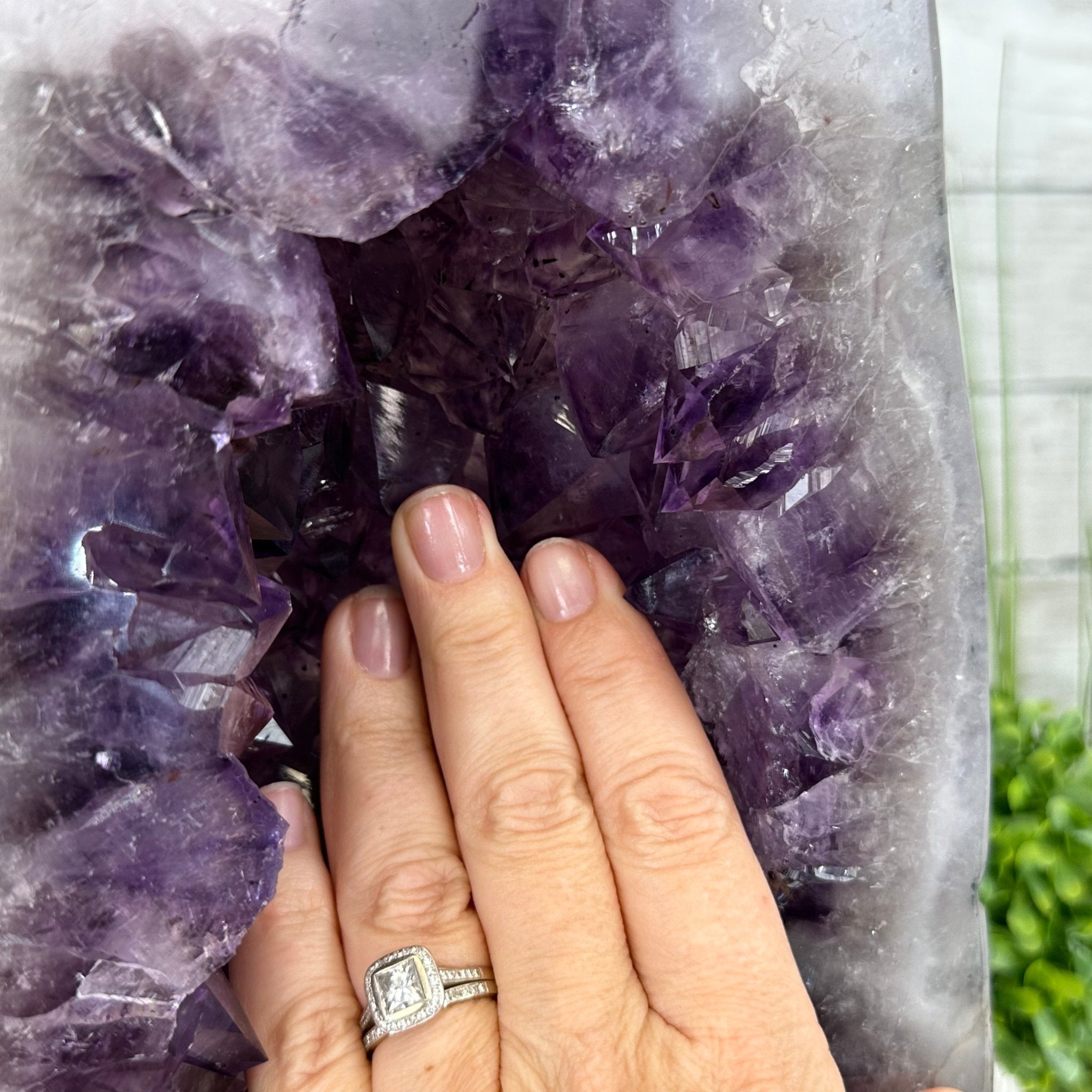 Extra Plus Quality Polished Brazilian Amethyst Cathedral, 27.8 lbs & 17.1" tall Model #5602-0156 by Brazil Gems - Brazil GemsBrazil GemsExtra Plus Quality Polished Brazilian Amethyst Cathedral, 27.8 lbs & 17.1" tall Model #5602-0156 by Brazil GemsPolished Cathedrals5602-0156