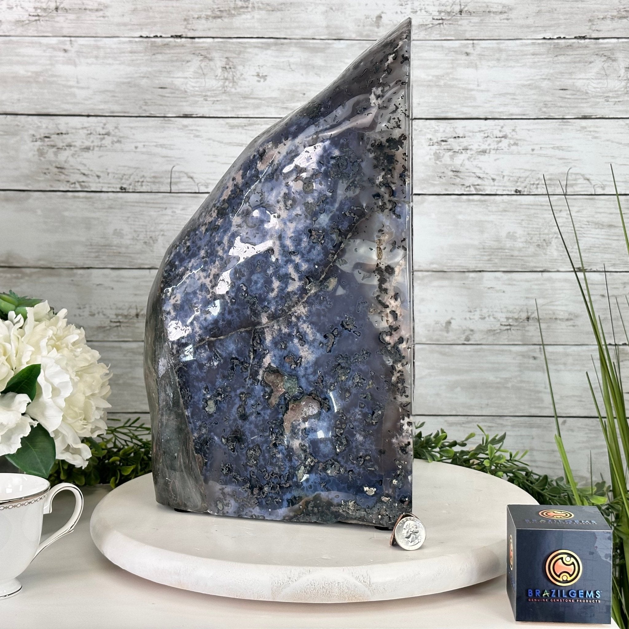 Extra Plus Quality Polished Brazilian Amethyst Cathedral, 46.6 lbs & 15.75" tall Model #5602-0193 by Brazil Gems - Brazil GemsBrazil GemsExtra Plus Quality Polished Brazilian Amethyst Cathedral, 46.6 lbs & 15.75" tall Model #5602-0193 by Brazil GemsPolished Cathedrals5602-0193