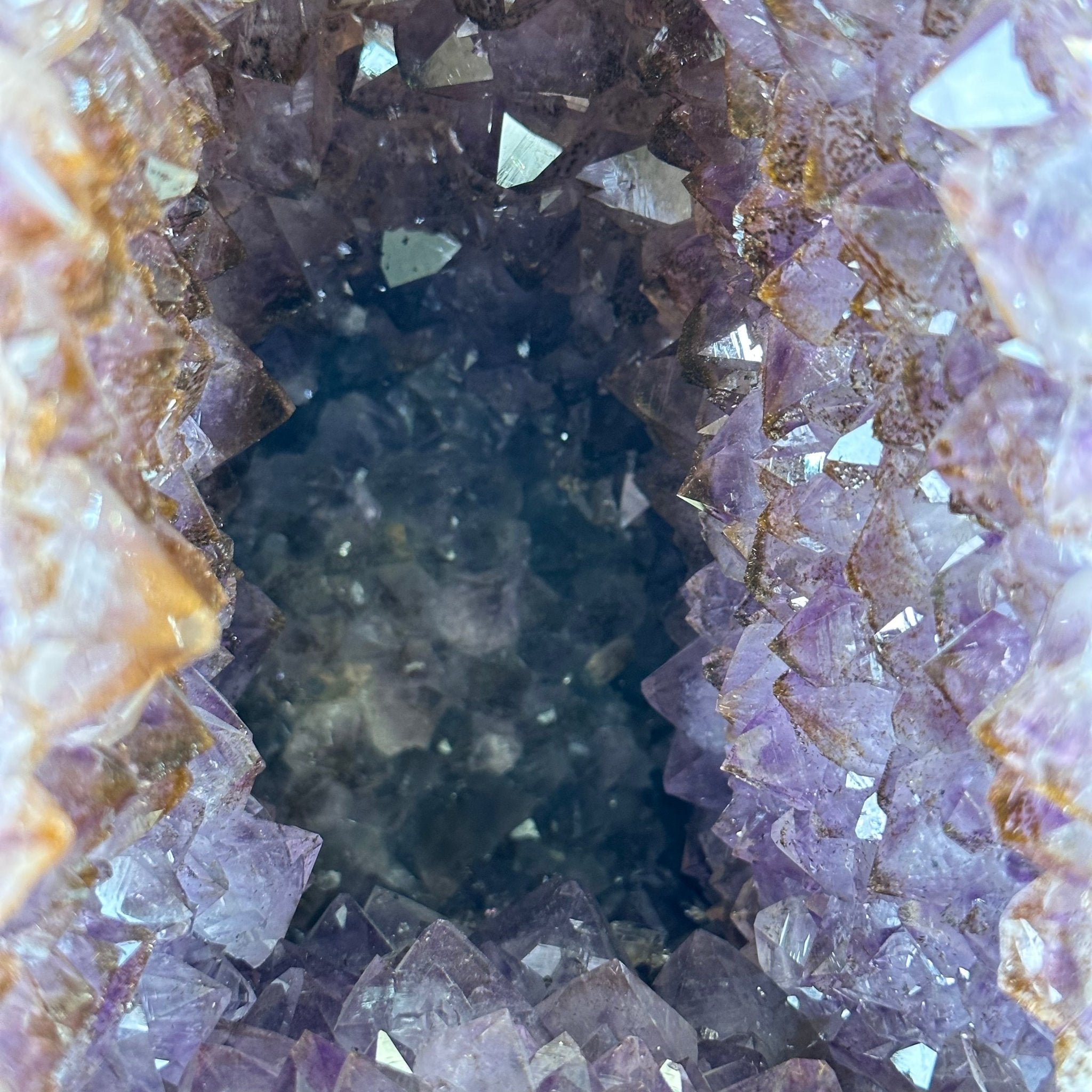 Extra Plus Quality Polished Brazilian Amethyst Cathedral, 46.6 lbs & 15.75" tall Model #5602-0193 by Brazil Gems - Brazil GemsBrazil GemsExtra Plus Quality Polished Brazilian Amethyst Cathedral, 46.6 lbs & 15.75" tall Model #5602-0193 by Brazil GemsPolished Cathedrals5602-0193