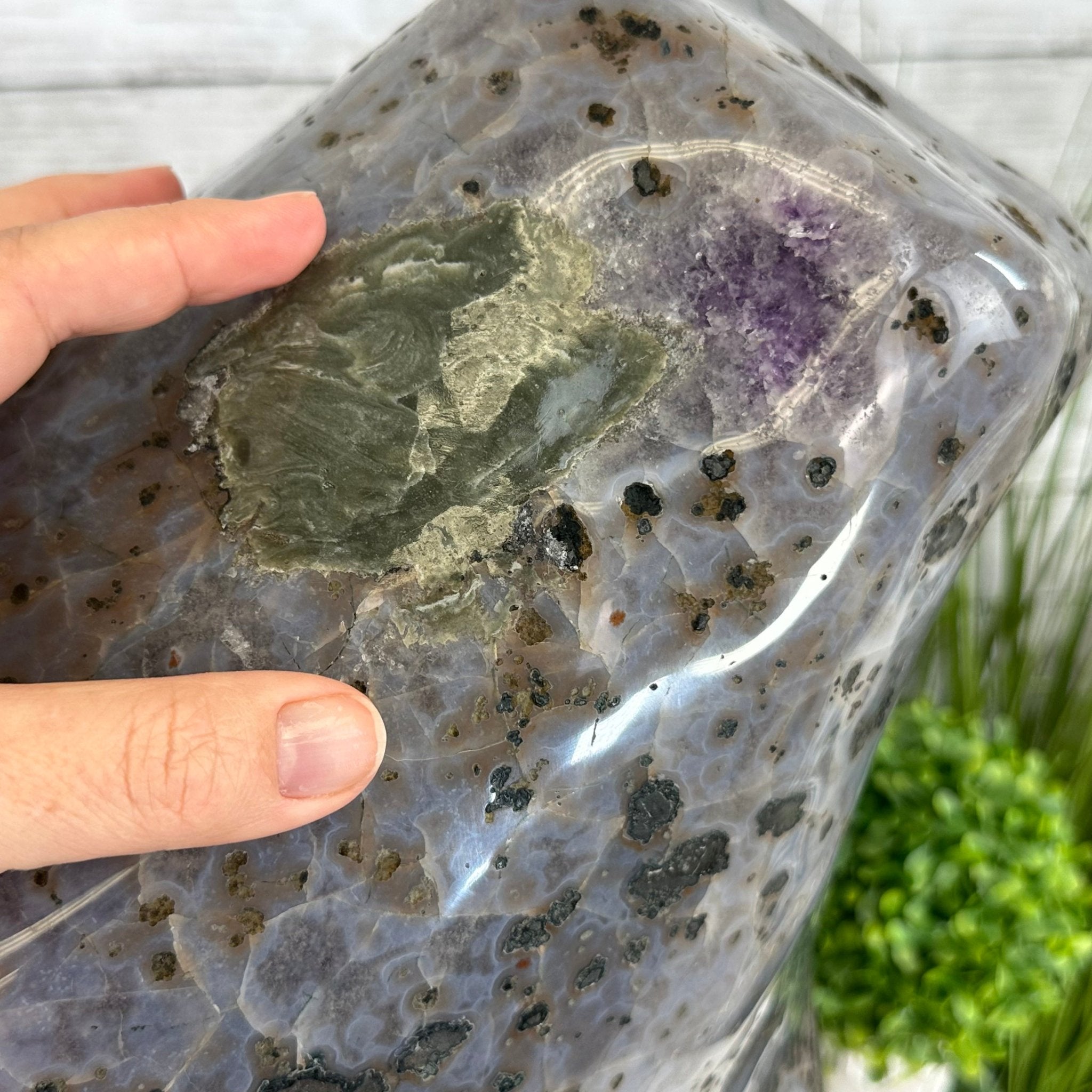 Extra Plus Quality Polished Brazilian Amethyst Cathedral, 53.7 lbs & 15" tall Model #5602-0159 by Brazil Gems - Brazil GemsBrazil GemsExtra Plus Quality Polished Brazilian Amethyst Cathedral, 53.7 lbs & 15" tall Model #5602-0159 by Brazil GemsPolished Cathedrals5602-0159