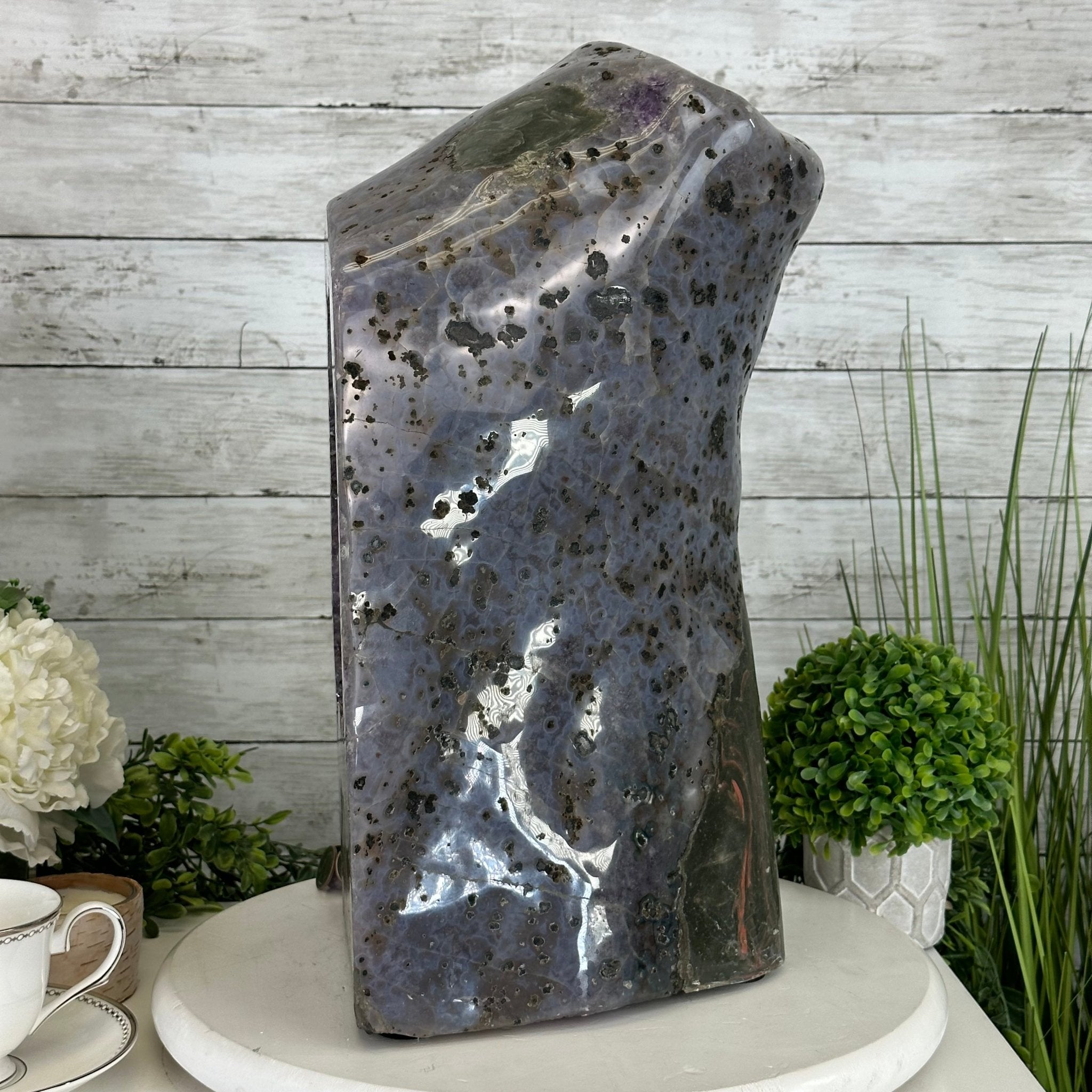 Extra Plus Quality Polished Brazilian Amethyst Cathedral, 53.7 lbs & 15" tall Model #5602-0159 by Brazil Gems - Brazil GemsBrazil GemsExtra Plus Quality Polished Brazilian Amethyst Cathedral, 53.7 lbs & 15" tall Model #5602-0159 by Brazil GemsPolished Cathedrals5602-0159