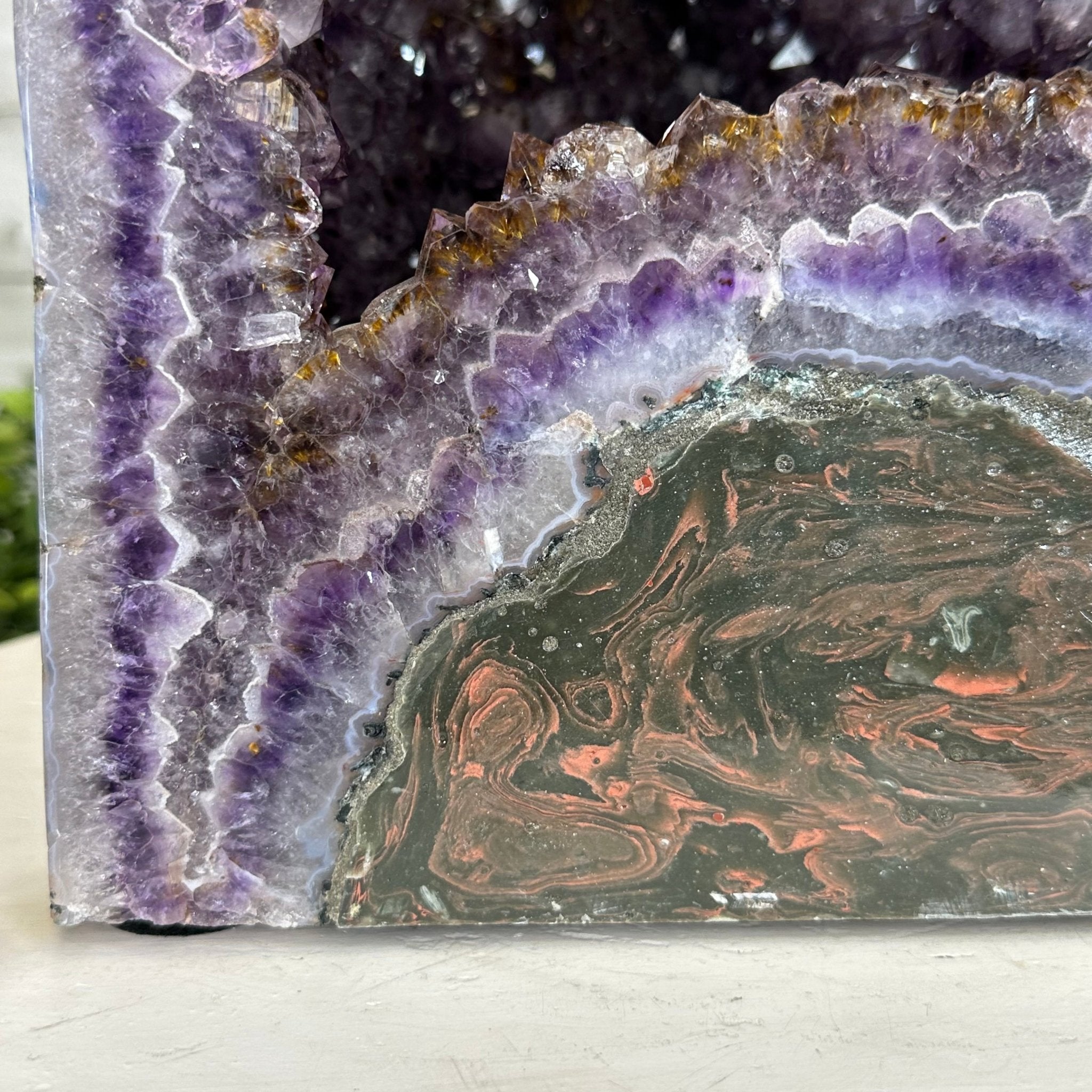 Extra Plus Quality Polished Brazilian Amethyst Cathedral, 53.7 lbs & 15" tall Model #5602-0159 by Brazil Gems - Brazil GemsBrazil GemsExtra Plus Quality Polished Brazilian Amethyst Cathedral, 53.7 lbs & 15" tall Model #5602-0159 by Brazil GemsPolished Cathedrals5602-0159