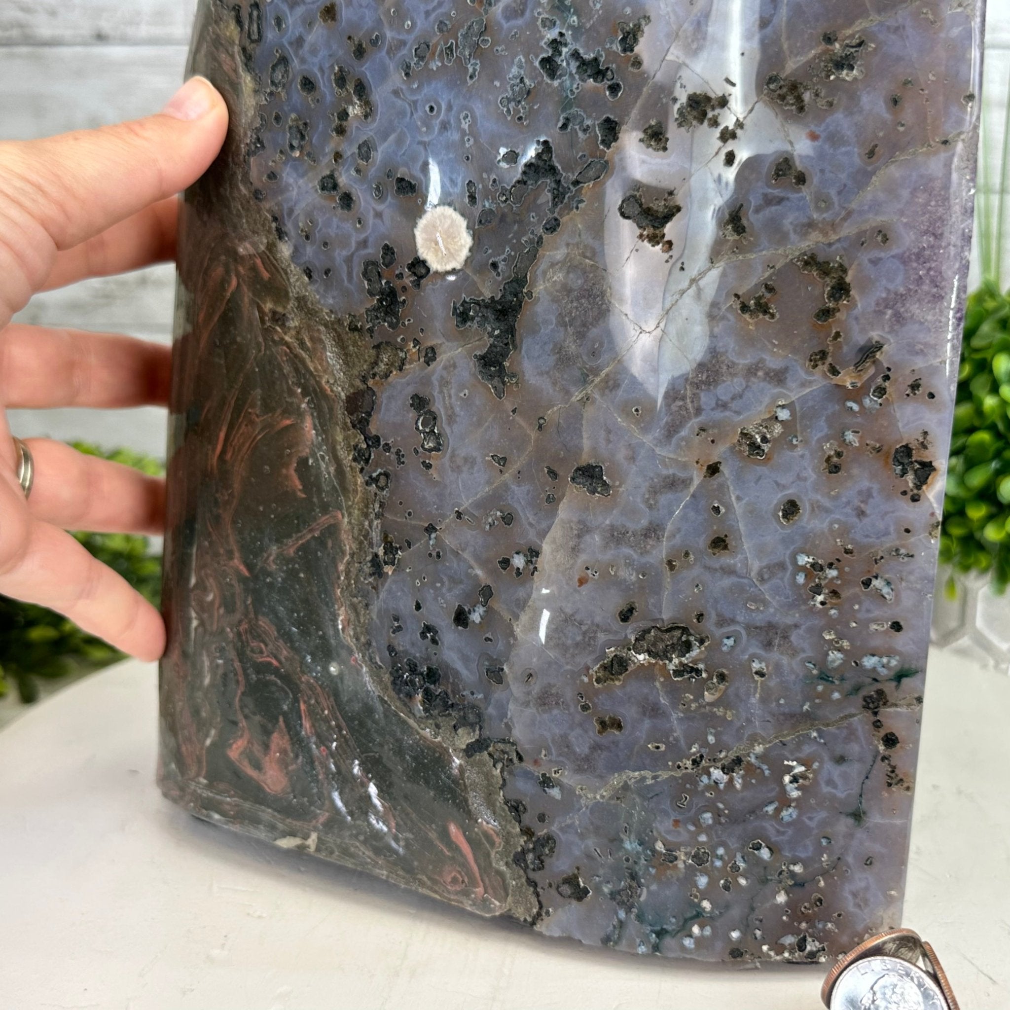 Extra Plus Quality Polished Brazilian Amethyst Cathedral, 53.7 lbs & 15" tall Model #5602-0159 by Brazil Gems - Brazil GemsBrazil GemsExtra Plus Quality Polished Brazilian Amethyst Cathedral, 53.7 lbs & 15" tall Model #5602-0159 by Brazil GemsPolished Cathedrals5602-0159