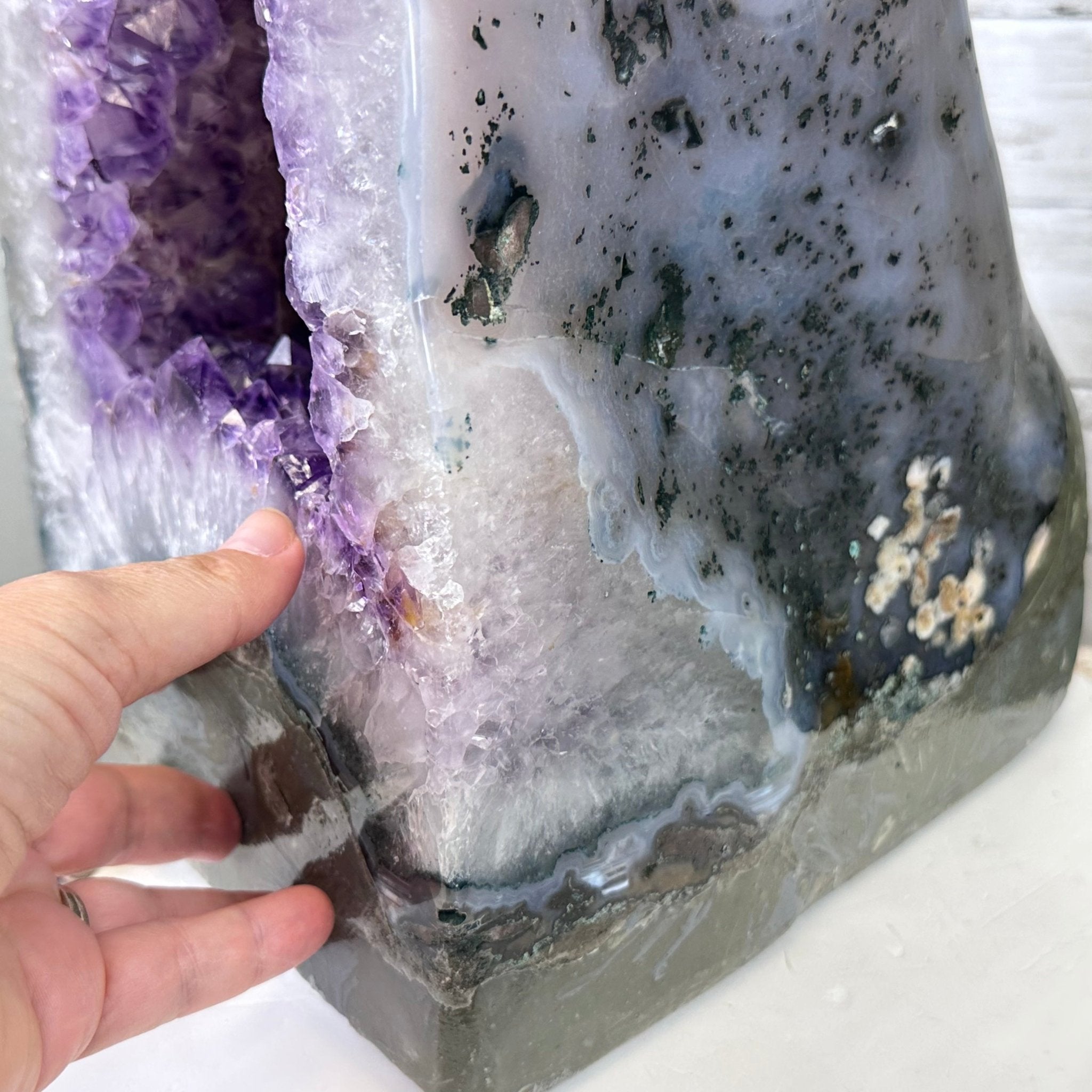 Extra Plus Quality Polished Brazilian Amethyst Cathedral, 69.6 lbs & 27.3" tall Model #5602-0120 by Brazil Gems - Brazil GemsBrazil GemsExtra Plus Quality Polished Brazilian Amethyst Cathedral, 69.6 lbs & 27.3" tall Model #5602-0120 by Brazil GemsPolished Cathedrals5602-0120