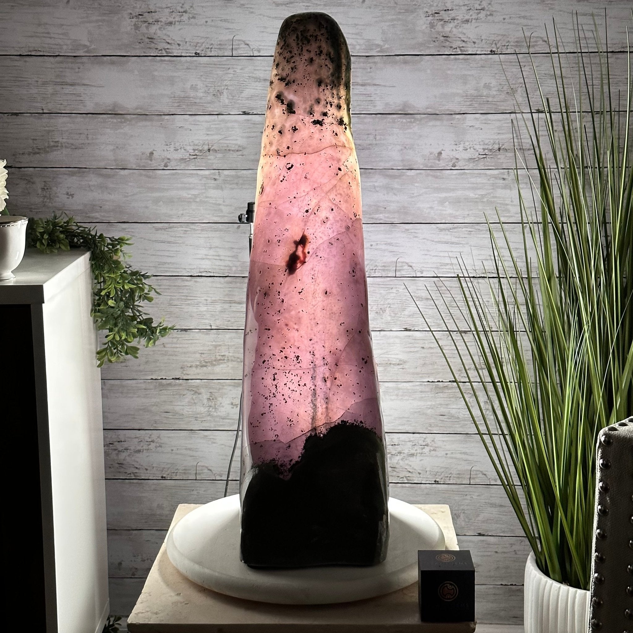 Extra Plus Quality Polished Brazilian Amethyst Cathedral, 69.6 lbs & 27.3" tall Model #5602-0120 by Brazil Gems - Brazil GemsBrazil GemsExtra Plus Quality Polished Brazilian Amethyst Cathedral, 69.6 lbs & 27.3" tall Model #5602-0120 by Brazil GemsPolished Cathedrals5602-0120