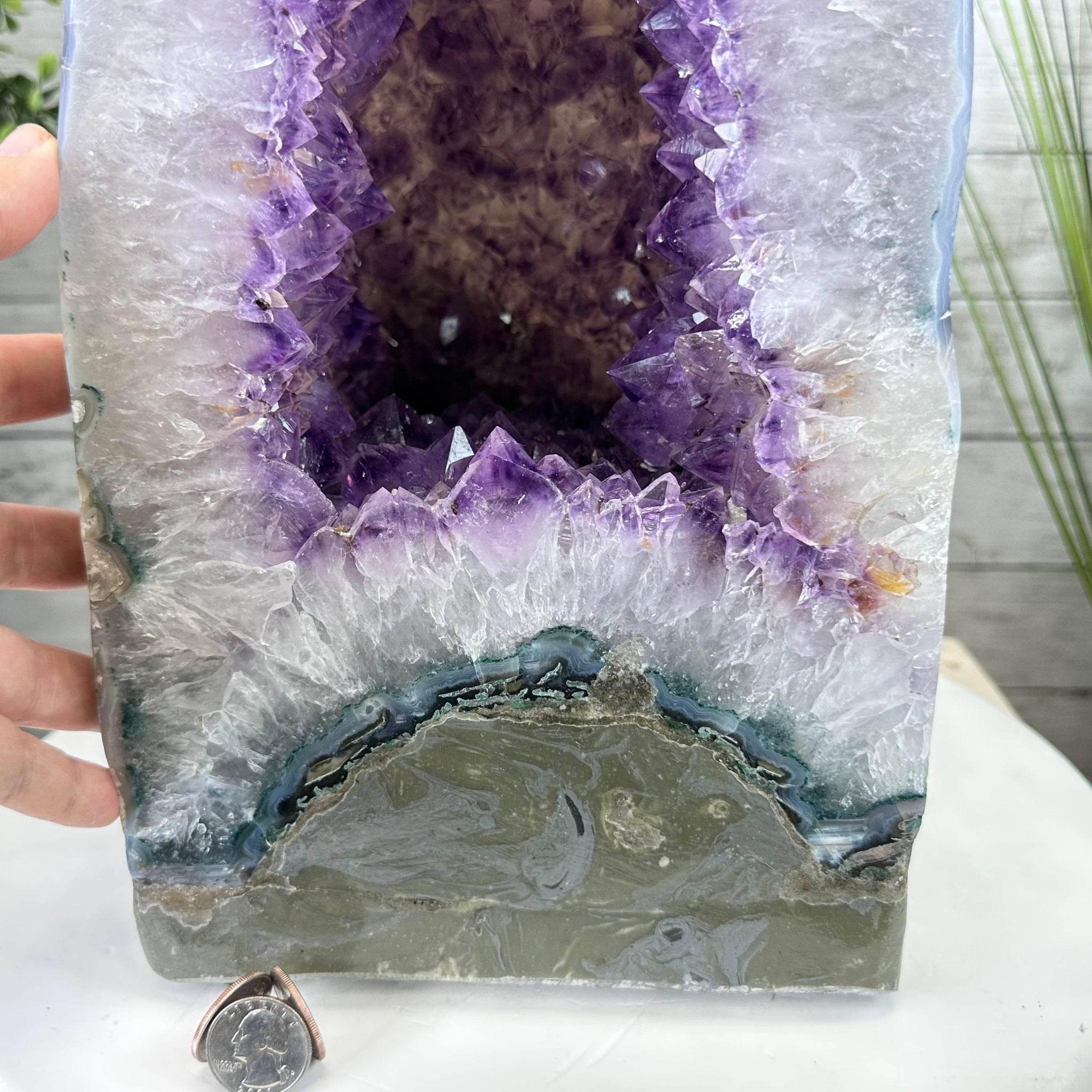 Extra Plus Quality Polished Brazilian Amethyst Cathedral, 69.6 lbs & 27.3" tall Model #5602-0120 by Brazil Gems - Brazil GemsBrazil GemsExtra Plus Quality Polished Brazilian Amethyst Cathedral, 69.6 lbs & 27.3" tall Model #5602-0120 by Brazil GemsPolished Cathedrals5602-0120