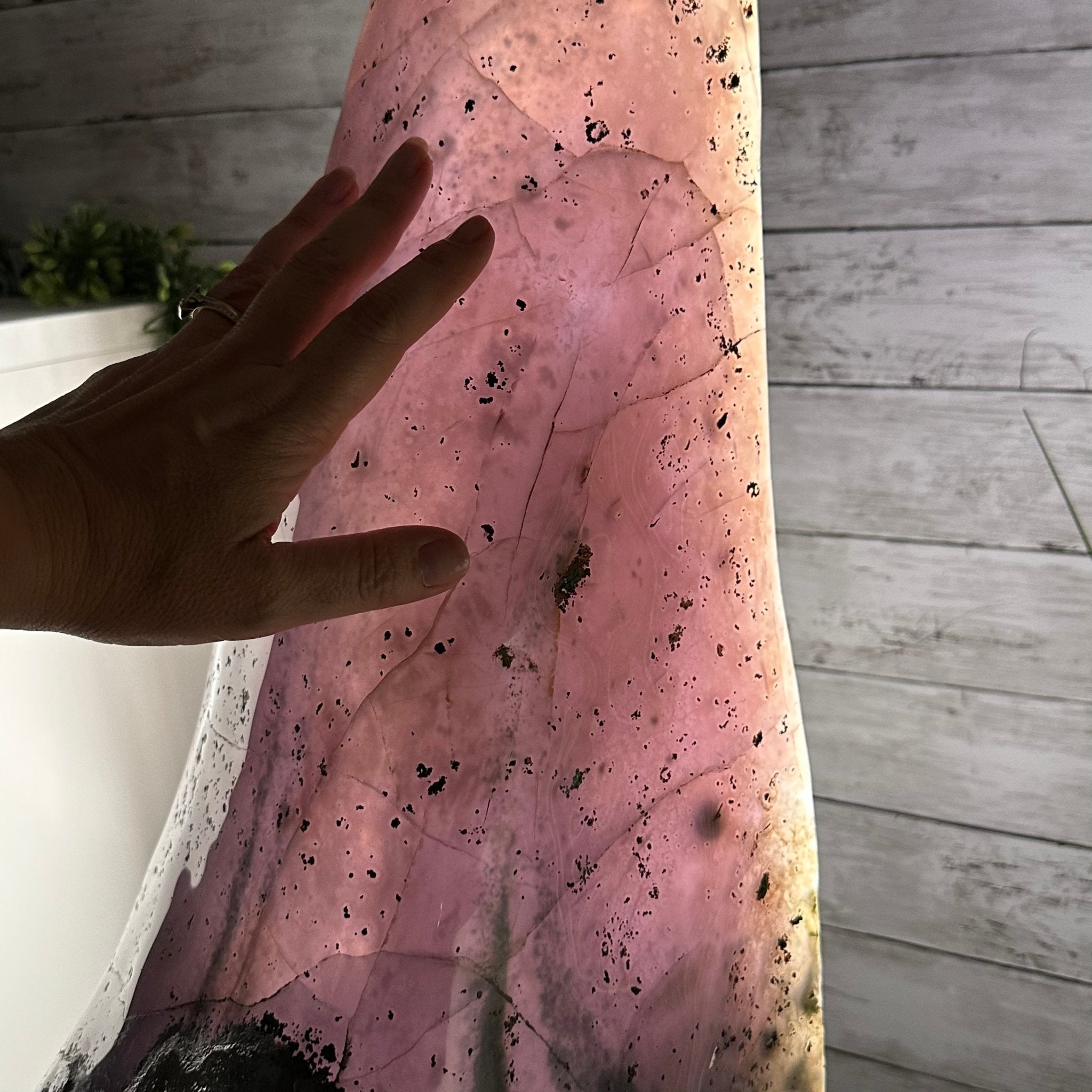 Extra Plus Quality Polished Brazilian Amethyst Cathedral, 69.6 lbs & 27.3" tall Model #5602-0120 by Brazil Gems - Brazil GemsBrazil GemsExtra Plus Quality Polished Brazilian Amethyst Cathedral, 69.6 lbs & 27.3" tall Model #5602-0120 by Brazil GemsPolished Cathedrals5602-0120