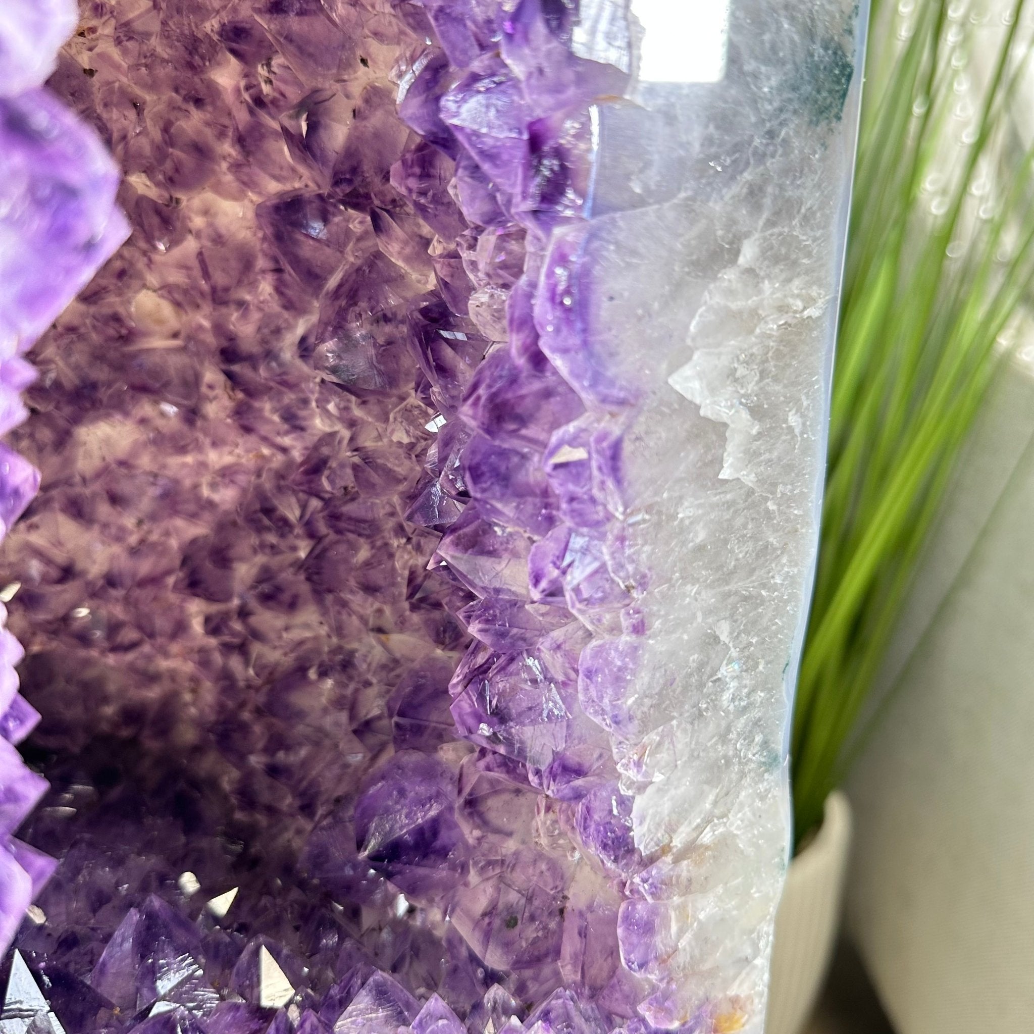 Extra Plus Quality Polished Brazilian Amethyst Cathedral, 69.6 lbs & 27.3" tall Model #5602-0120 by Brazil Gems - Brazil GemsBrazil GemsExtra Plus Quality Polished Brazilian Amethyst Cathedral, 69.6 lbs & 27.3" tall Model #5602-0120 by Brazil GemsPolished Cathedrals5602-0120