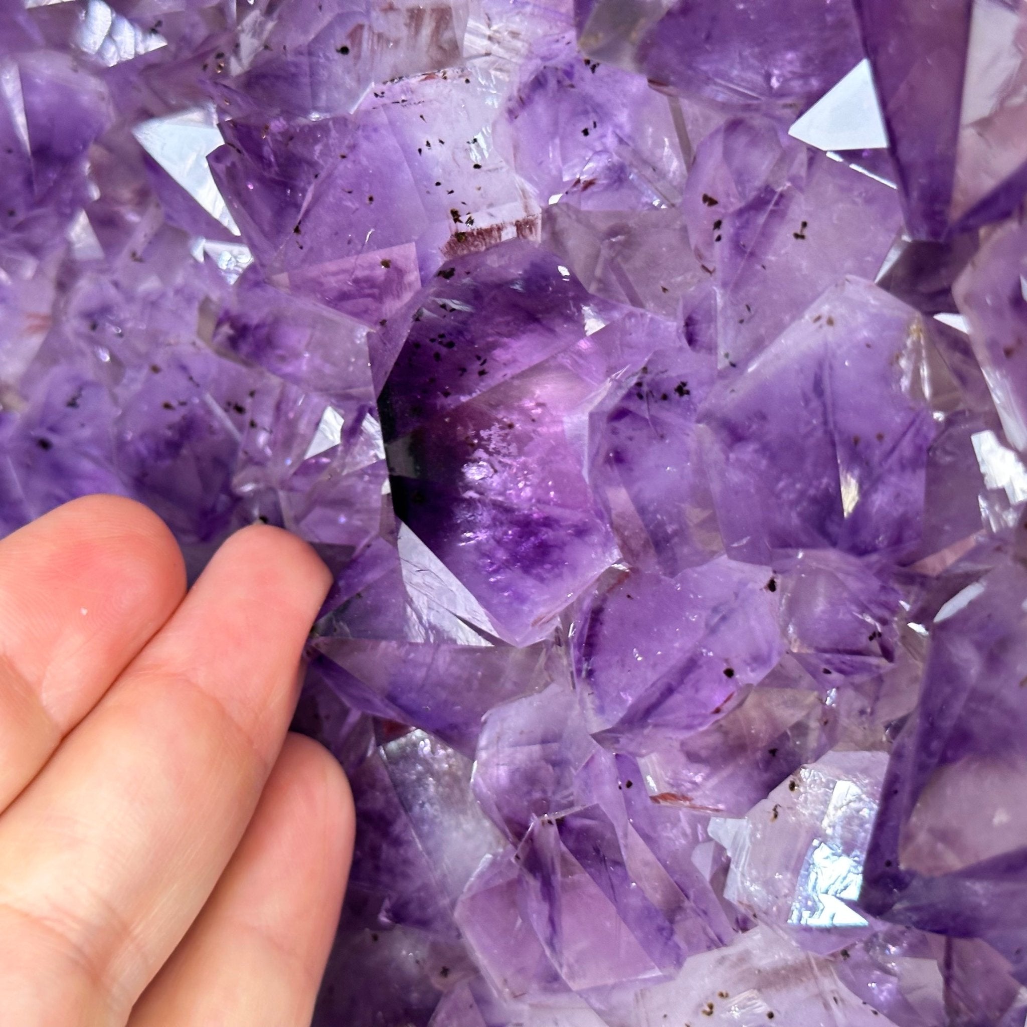 Extra Plus Quality Polished Brazilian Amethyst Cathedral, 78.9 lbs & 18.25" tall Model #5602-0179 by Brazil Gems - Brazil GemsBrazil GemsExtra Plus Quality Polished Brazilian Amethyst Cathedral, 78.9 lbs & 18.25" tall Model #5602-0179 by Brazil GemsPolished Cathedrals5602-0179