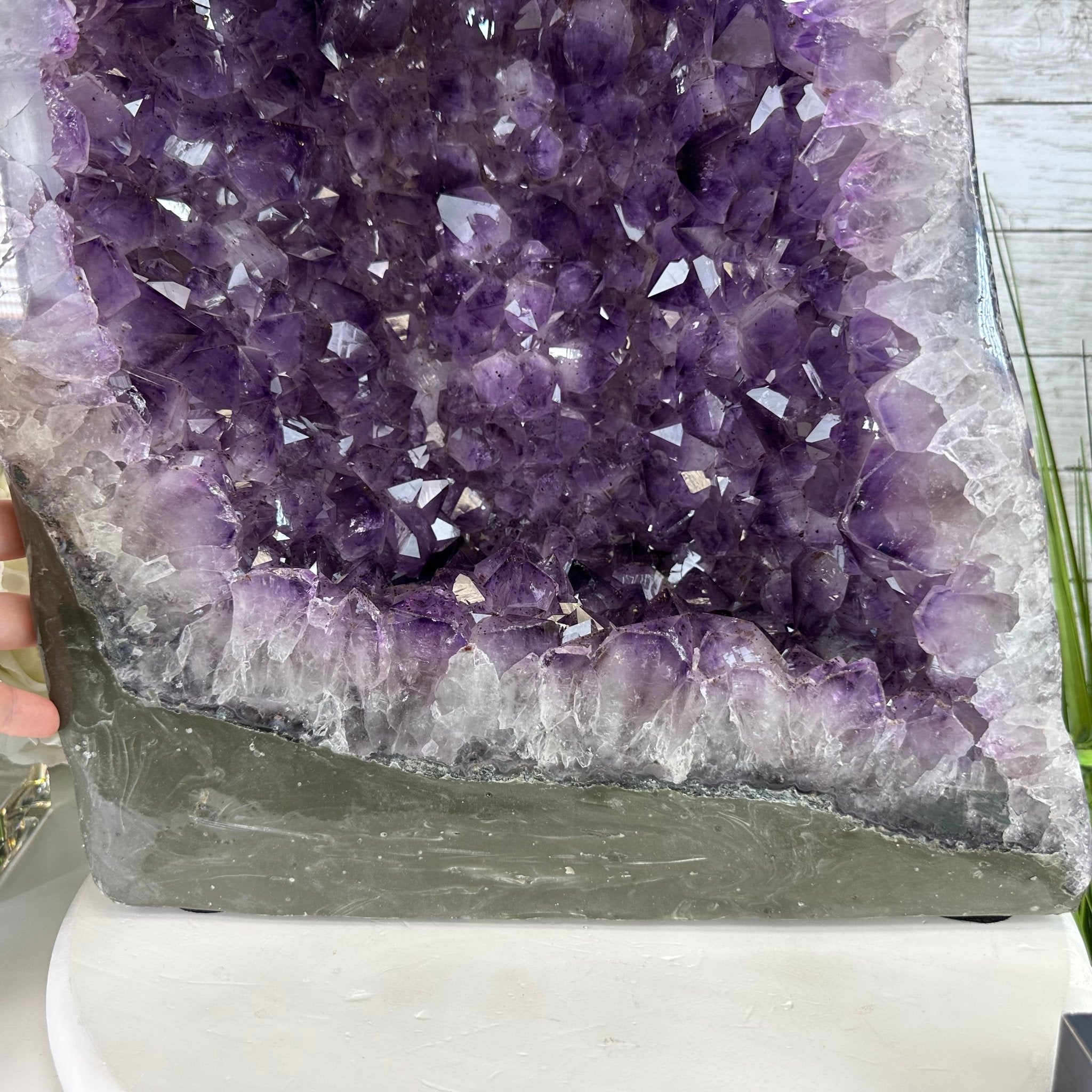 Extra Plus Quality Polished Brazilian Amethyst Cathedral, 78.9 lbs & 18.25" tall Model #5602-0179 by Brazil Gems - Brazil GemsBrazil GemsExtra Plus Quality Polished Brazilian Amethyst Cathedral, 78.9 lbs & 18.25" tall Model #5602-0179 by Brazil GemsPolished Cathedrals5602-0179