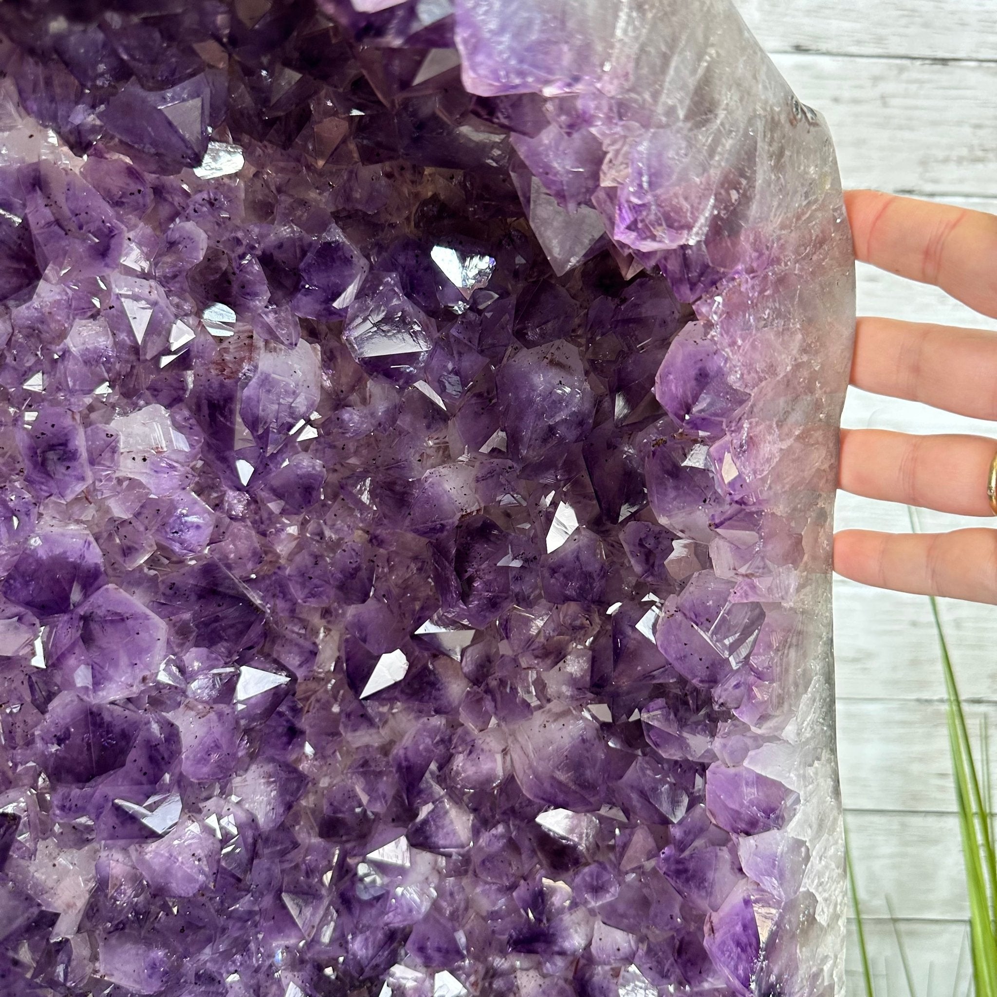 Extra Plus Quality Polished Brazilian Amethyst Cathedral, 78.9 lbs & 18.25" tall Model #5602-0179 by Brazil Gems - Brazil GemsBrazil GemsExtra Plus Quality Polished Brazilian Amethyst Cathedral, 78.9 lbs & 18.25" tall Model #5602-0179 by Brazil GemsPolished Cathedrals5602-0179