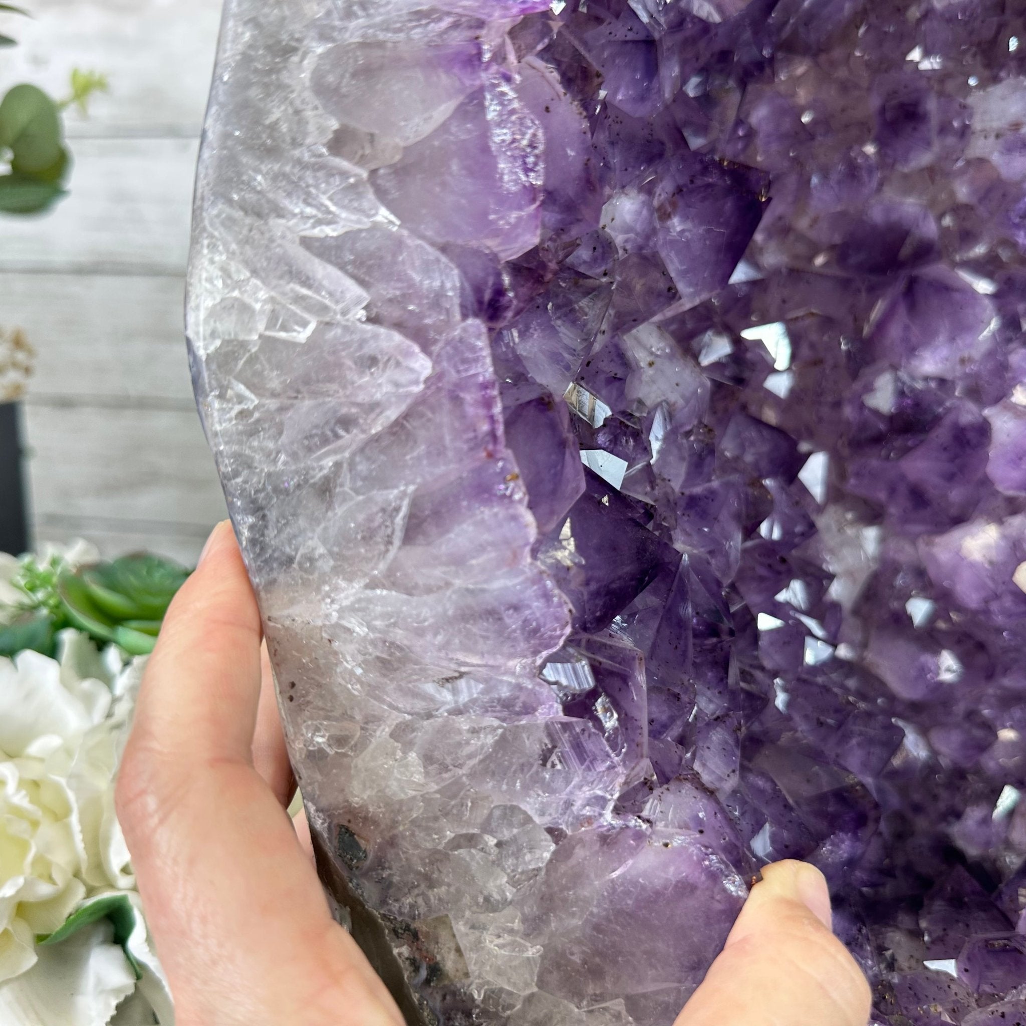 Extra Plus Quality Polished Brazilian Amethyst Cathedral, 78.9 lbs & 18.25" tall Model #5602-0179 by Brazil Gems - Brazil GemsBrazil GemsExtra Plus Quality Polished Brazilian Amethyst Cathedral, 78.9 lbs & 18.25" tall Model #5602-0179 by Brazil GemsPolished Cathedrals5602-0179