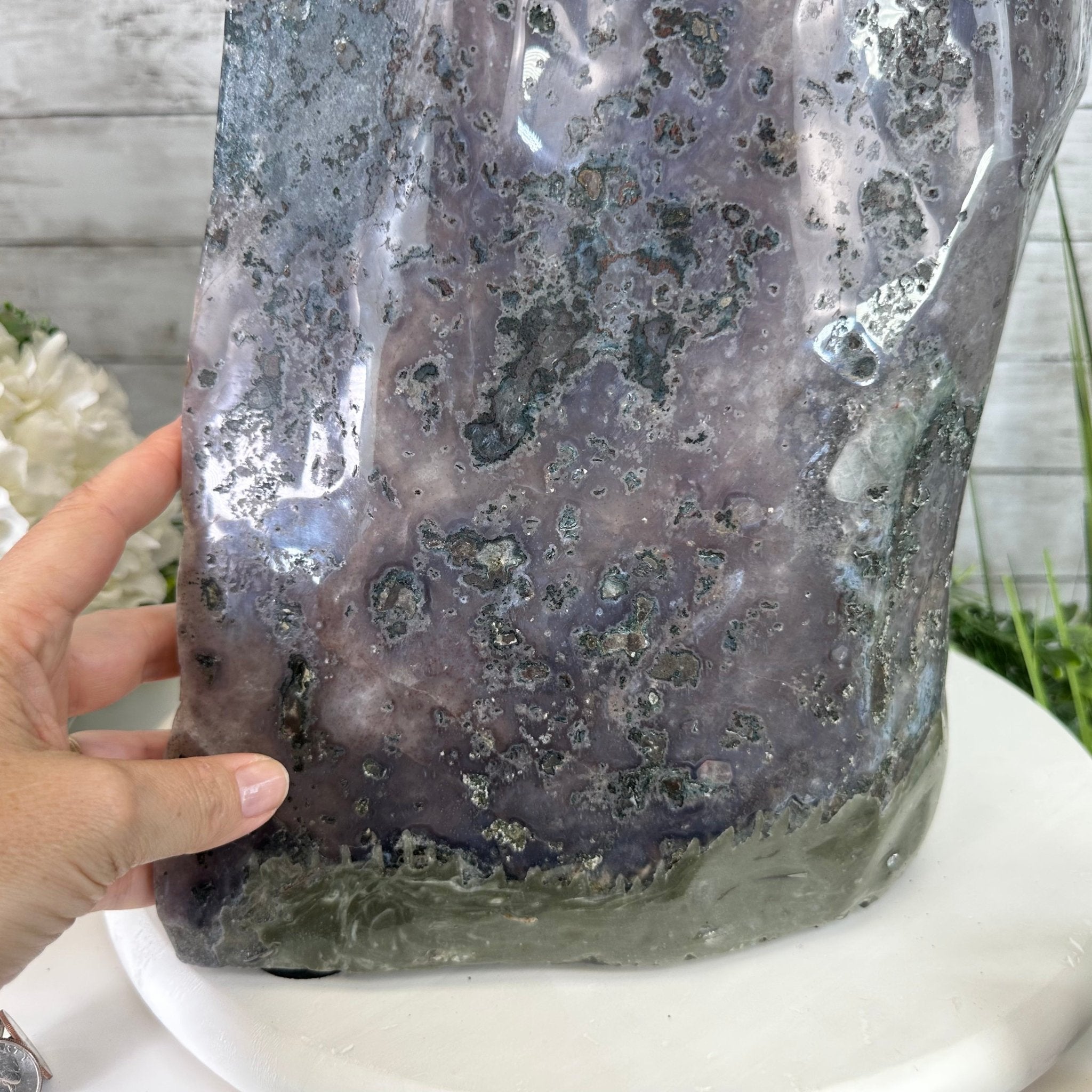 Extra Plus Quality Polished Brazilian Amethyst Cathedral, 78.9 lbs & 18.25" tall Model #5602-0179 by Brazil Gems - Brazil GemsBrazil GemsExtra Plus Quality Polished Brazilian Amethyst Cathedral, 78.9 lbs & 18.25" tall Model #5602-0179 by Brazil GemsPolished Cathedrals5602-0179