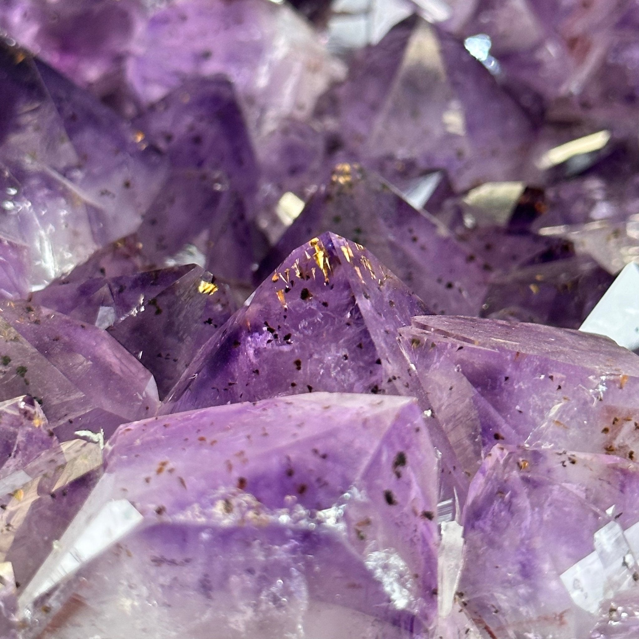 Extra Plus Quality Polished Brazilian Amethyst Cathedral, 78.9 lbs & 18.25" tall Model #5602-0179 by Brazil Gems - Brazil GemsBrazil GemsExtra Plus Quality Polished Brazilian Amethyst Cathedral, 78.9 lbs & 18.25" tall Model #5602-0179 by Brazil GemsPolished Cathedrals5602-0179