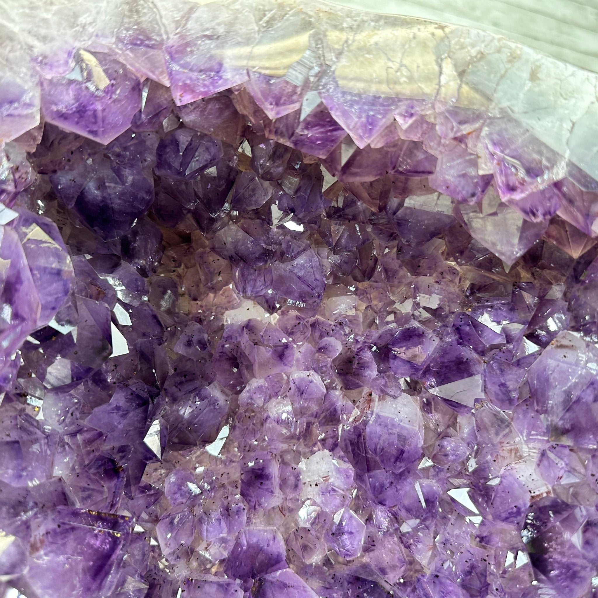 Extra Plus Quality Polished Brazilian Amethyst Cathedral, 78.9 lbs & 18.25" tall Model #5602-0179 by Brazil Gems - Brazil GemsBrazil GemsExtra Plus Quality Polished Brazilian Amethyst Cathedral, 78.9 lbs & 18.25" tall Model #5602-0179 by Brazil GemsPolished Cathedrals5602-0179