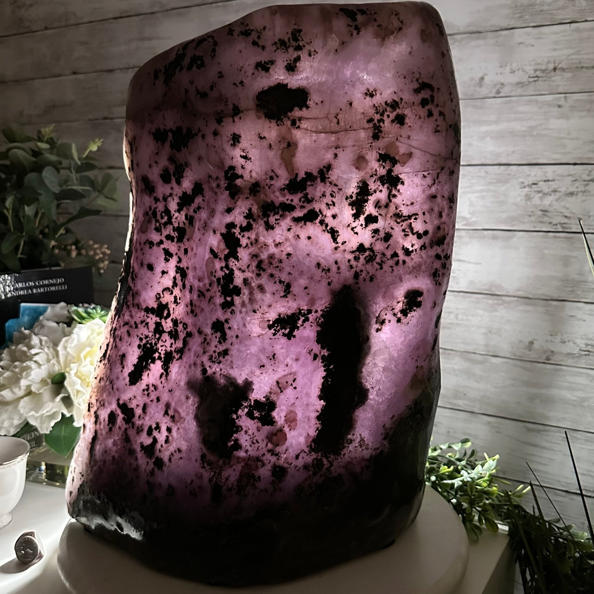 Extra Plus Quality Polished Brazilian Amethyst Cathedral, 78.9 lbs & 18.25" tall Model #5602-0179 by Brazil Gems - Brazil GemsBrazil GemsExtra Plus Quality Polished Brazilian Amethyst Cathedral, 78.9 lbs & 18.25" tall Model #5602-0179 by Brazil GemsPolished Cathedrals5602-0179