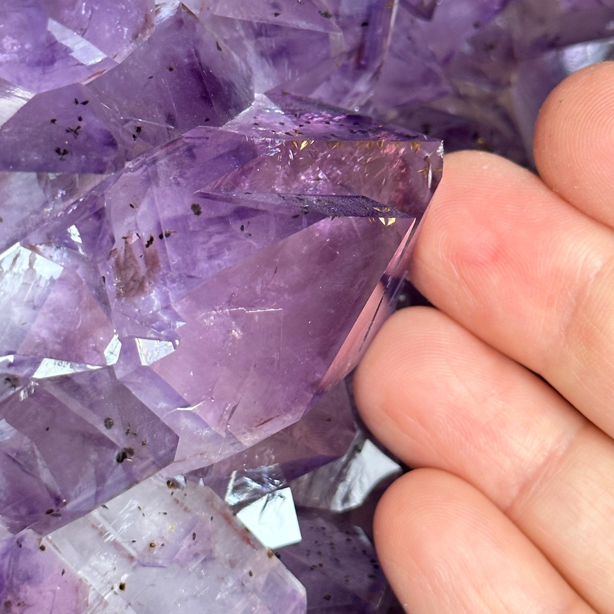 Extra Plus Quality Polished Brazilian Amethyst Cathedral, 78.9 lbs & 18.25" tall Model #5602-0179 by Brazil Gems - Brazil GemsBrazil GemsExtra Plus Quality Polished Brazilian Amethyst Cathedral, 78.9 lbs & 18.25" tall Model #5602-0179 by Brazil GemsPolished Cathedrals5602-0179