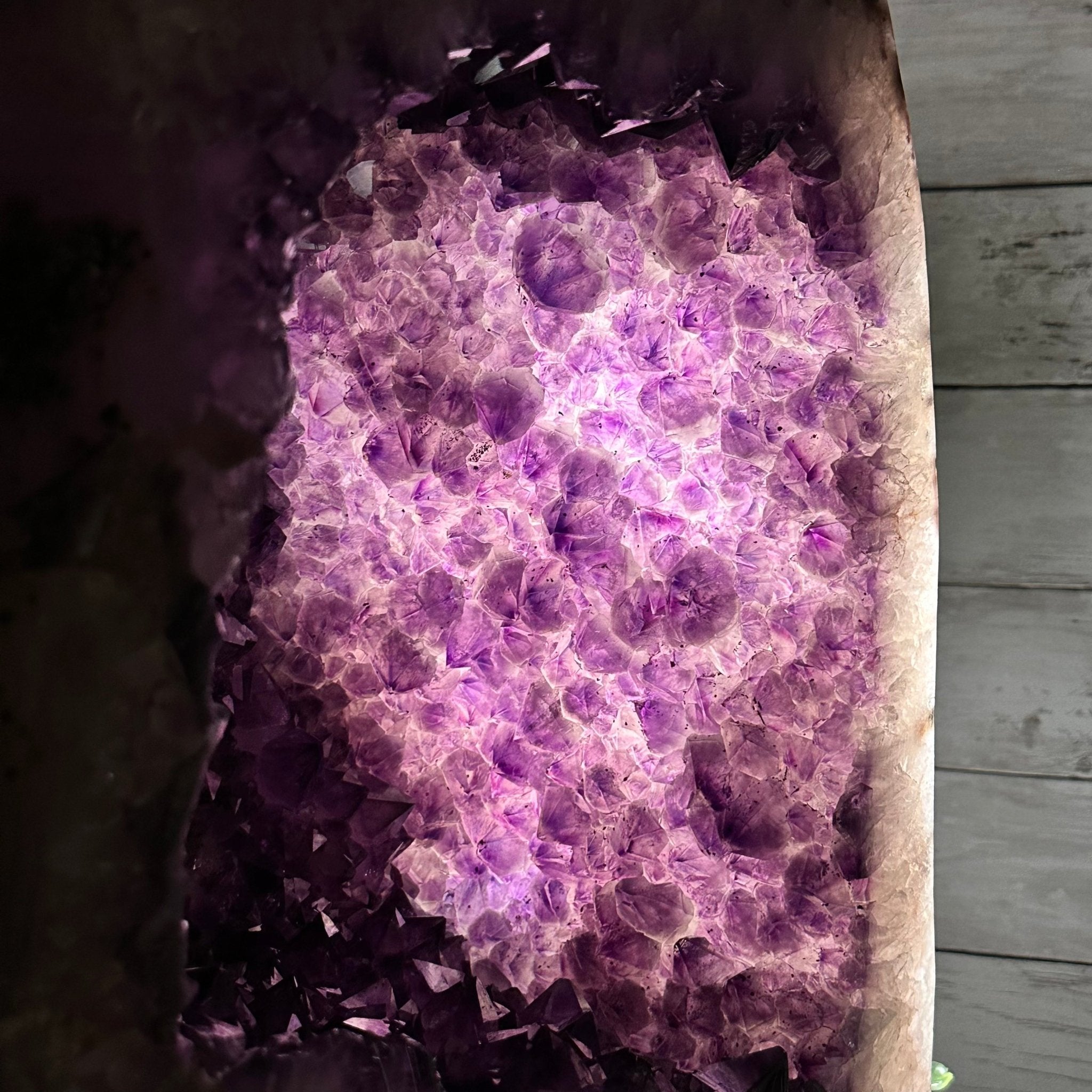 Extra Plus Quality Polished Brazilian Amethyst Cathedral, 81.9 lbs & 16.5" tall Model #5602-0180 by Brazil Gems - Brazil GemsBrazil GemsExtra Plus Quality Polished Brazilian Amethyst Cathedral, 81.9 lbs & 16.5" tall Model #5602-0180 by Brazil GemsPolished Cathedrals5602-0180