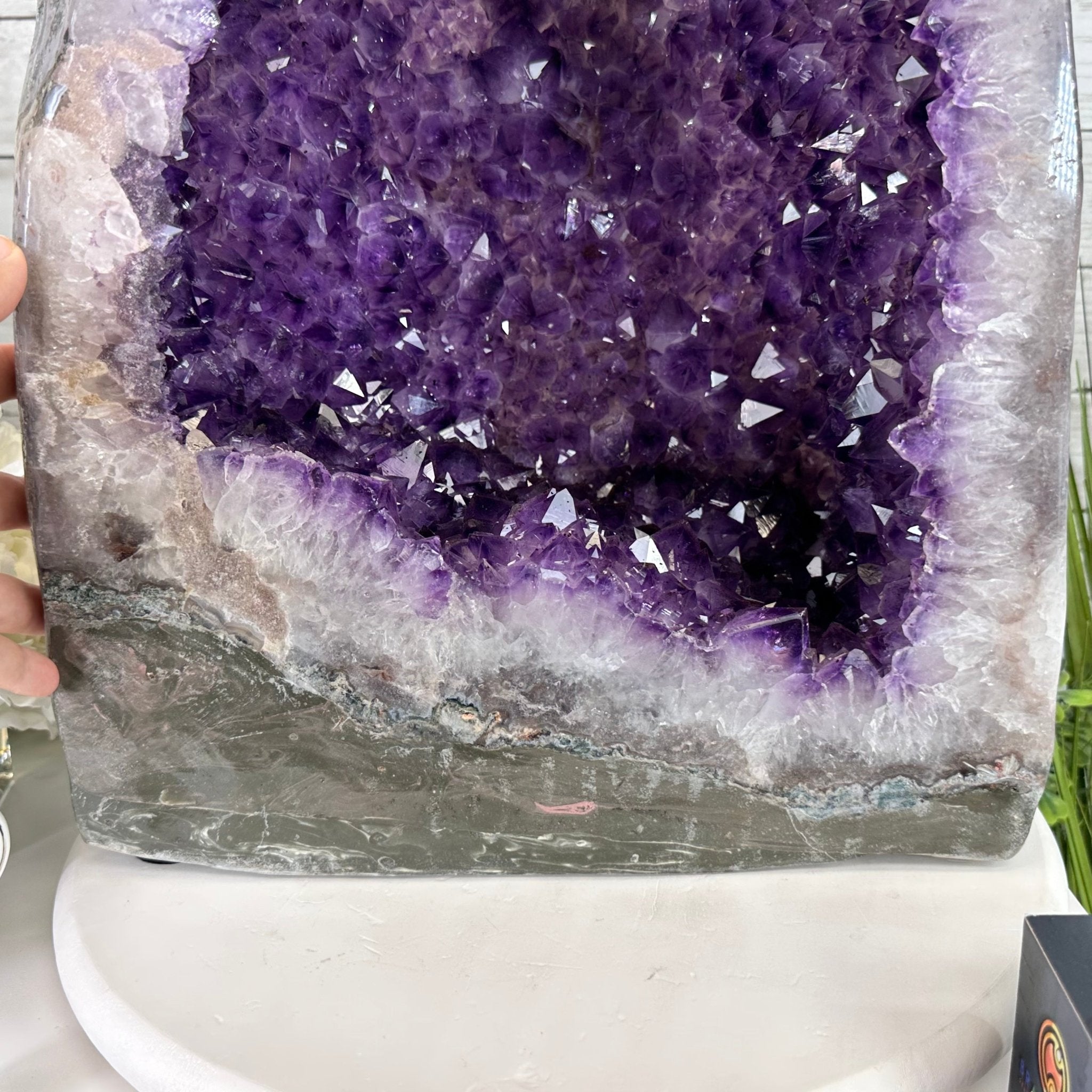 Extra Plus Quality Polished Brazilian Amethyst Cathedral, 81.9 lbs & 16.5" tall Model #5602-0180 by Brazil Gems - Brazil GemsBrazil GemsExtra Plus Quality Polished Brazilian Amethyst Cathedral, 81.9 lbs & 16.5" tall Model #5602-0180 by Brazil GemsPolished Cathedrals5602-0180