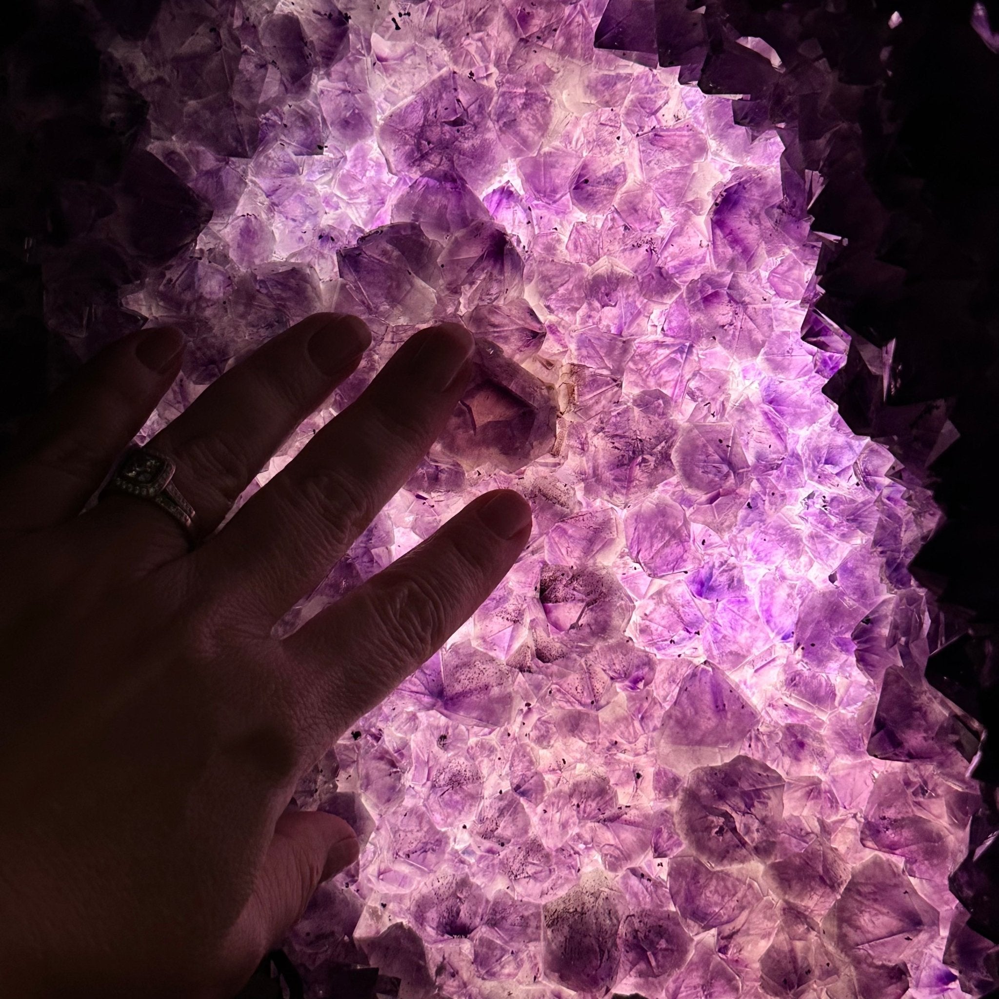 Extra Plus Quality Polished Brazilian Amethyst Cathedral, 81.9 lbs & 16.5" tall Model #5602-0180 by Brazil Gems - Brazil GemsBrazil GemsExtra Plus Quality Polished Brazilian Amethyst Cathedral, 81.9 lbs & 16.5" tall Model #5602-0180 by Brazil GemsPolished Cathedrals5602-0180