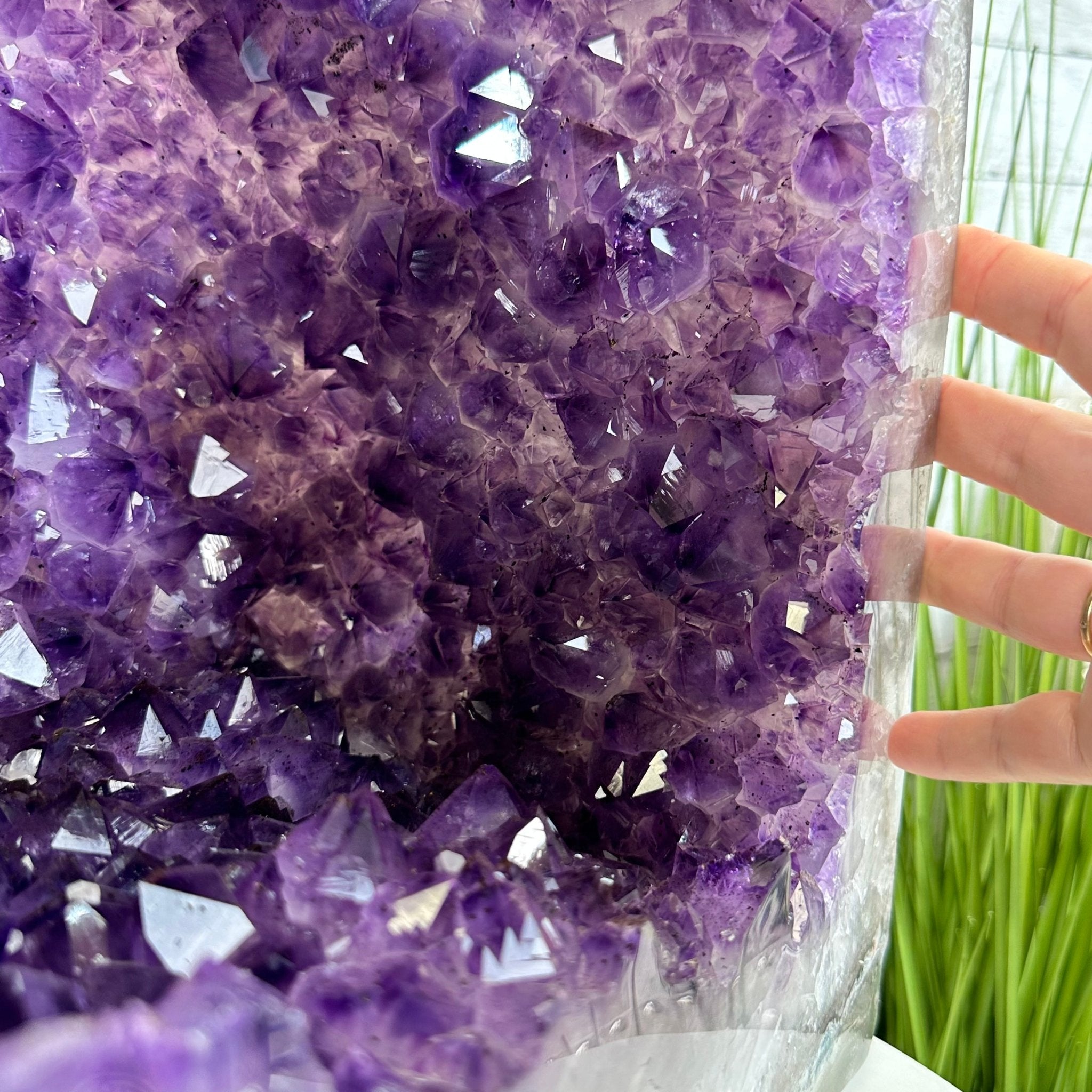 Extra Plus Quality Polished Brazilian Amethyst Cathedral, 81.9 lbs & 16.5" tall Model #5602-0180 by Brazil Gems - Brazil GemsBrazil GemsExtra Plus Quality Polished Brazilian Amethyst Cathedral, 81.9 lbs & 16.5" tall Model #5602-0180 by Brazil GemsPolished Cathedrals5602-0180