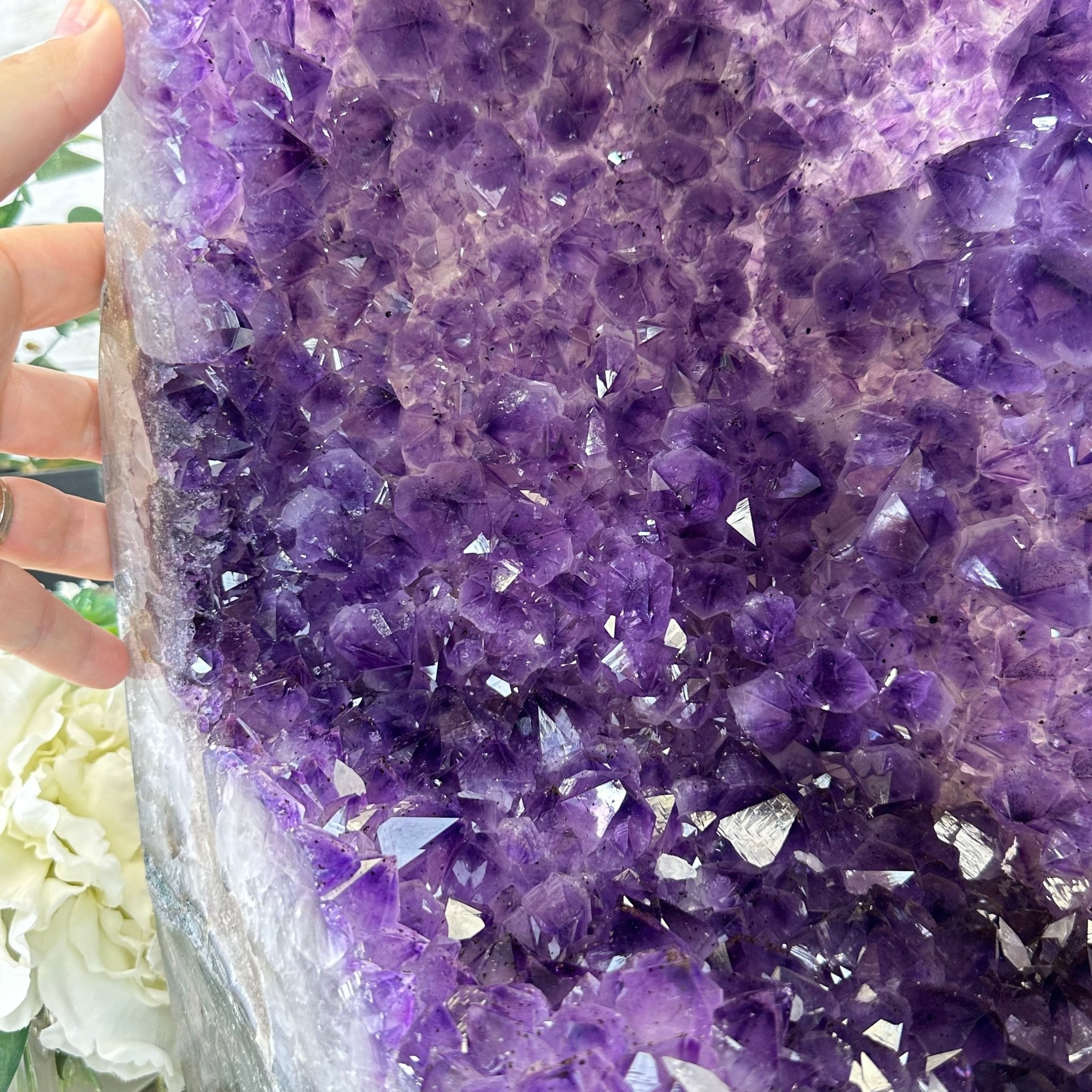 Extra Plus Quality Polished Brazilian Amethyst Cathedral, 81.9 lbs & 16.5" tall Model #5602-0180 by Brazil Gems - Brazil GemsBrazil GemsExtra Plus Quality Polished Brazilian Amethyst Cathedral, 81.9 lbs & 16.5" tall Model #5602-0180 by Brazil GemsPolished Cathedrals5602-0180