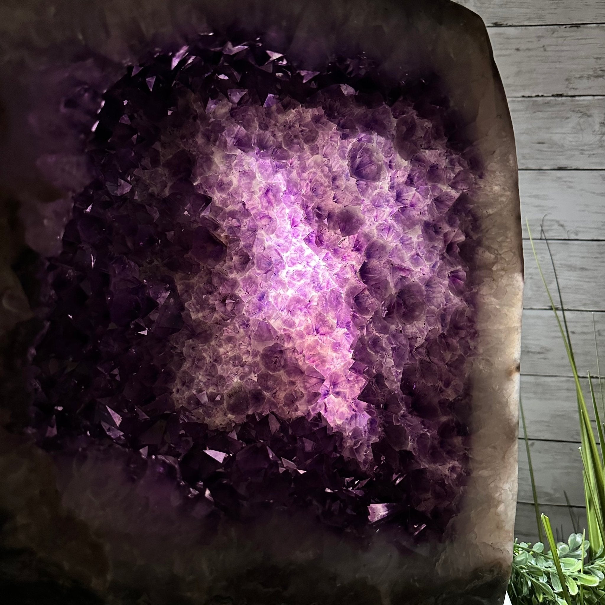 Extra Plus Quality Polished Brazilian Amethyst Cathedral, 81.9 lbs & 16.5" tall Model #5602-0180 by Brazil Gems - Brazil GemsBrazil GemsExtra Plus Quality Polished Brazilian Amethyst Cathedral, 81.9 lbs & 16.5" tall Model #5602-0180 by Brazil GemsPolished Cathedrals5602-0180