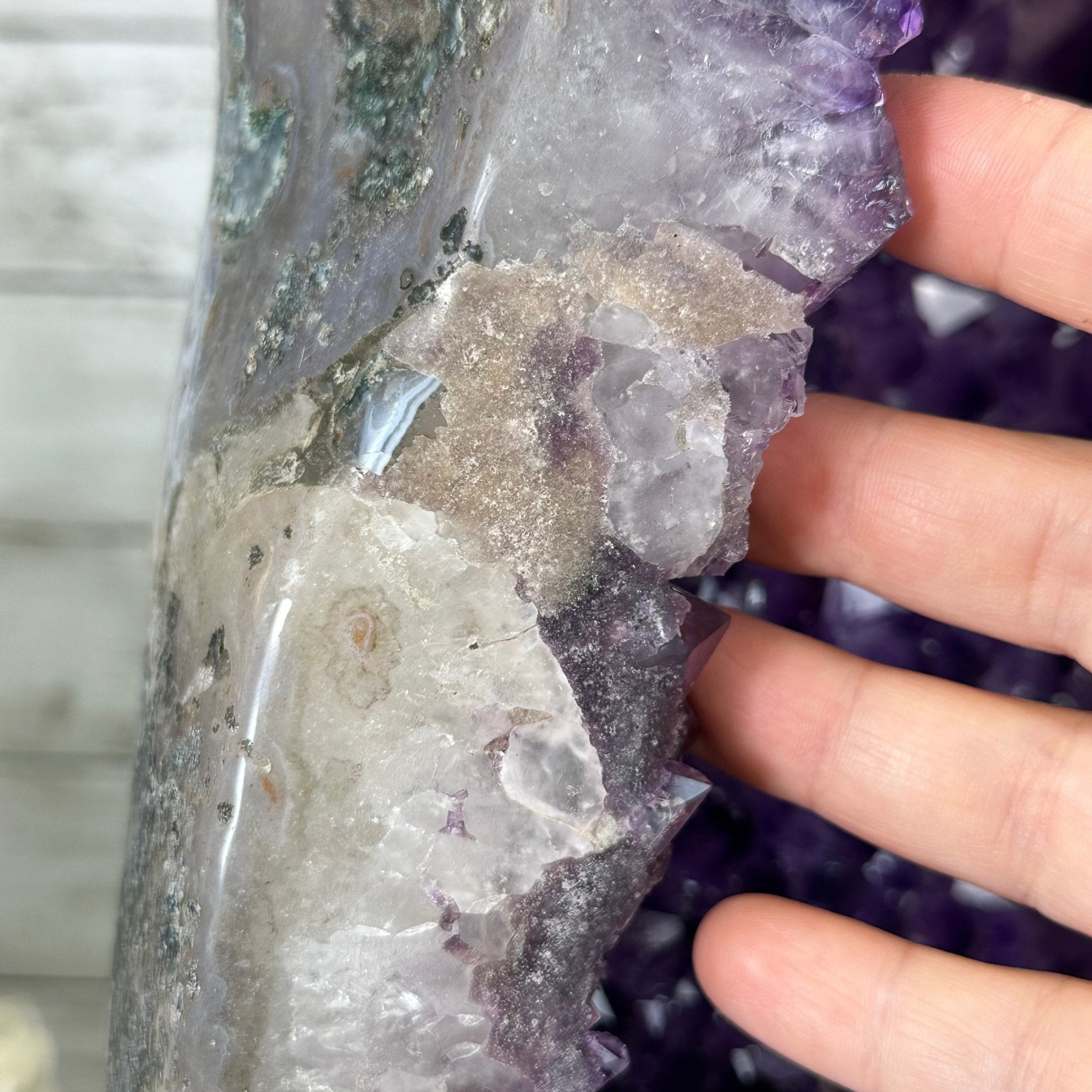 Extra Plus Quality Polished Brazilian Amethyst Cathedral, 81.9 lbs & 16.5" tall Model #5602-0180 by Brazil Gems - Brazil GemsBrazil GemsExtra Plus Quality Polished Brazilian Amethyst Cathedral, 81.9 lbs & 16.5" tall Model #5602-0180 by Brazil GemsPolished Cathedrals5602-0180