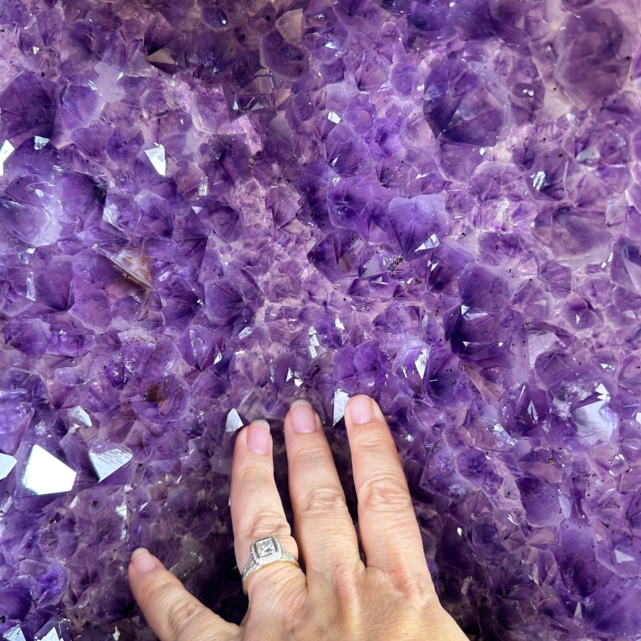 Extra Plus Quality Polished Brazilian Amethyst Cathedral, 81.9 lbs & 16.5" tall Model #5602-0180 by Brazil Gems - Brazil GemsBrazil GemsExtra Plus Quality Polished Brazilian Amethyst Cathedral, 81.9 lbs & 16.5" tall Model #5602-0180 by Brazil GemsPolished Cathedrals5602-0180