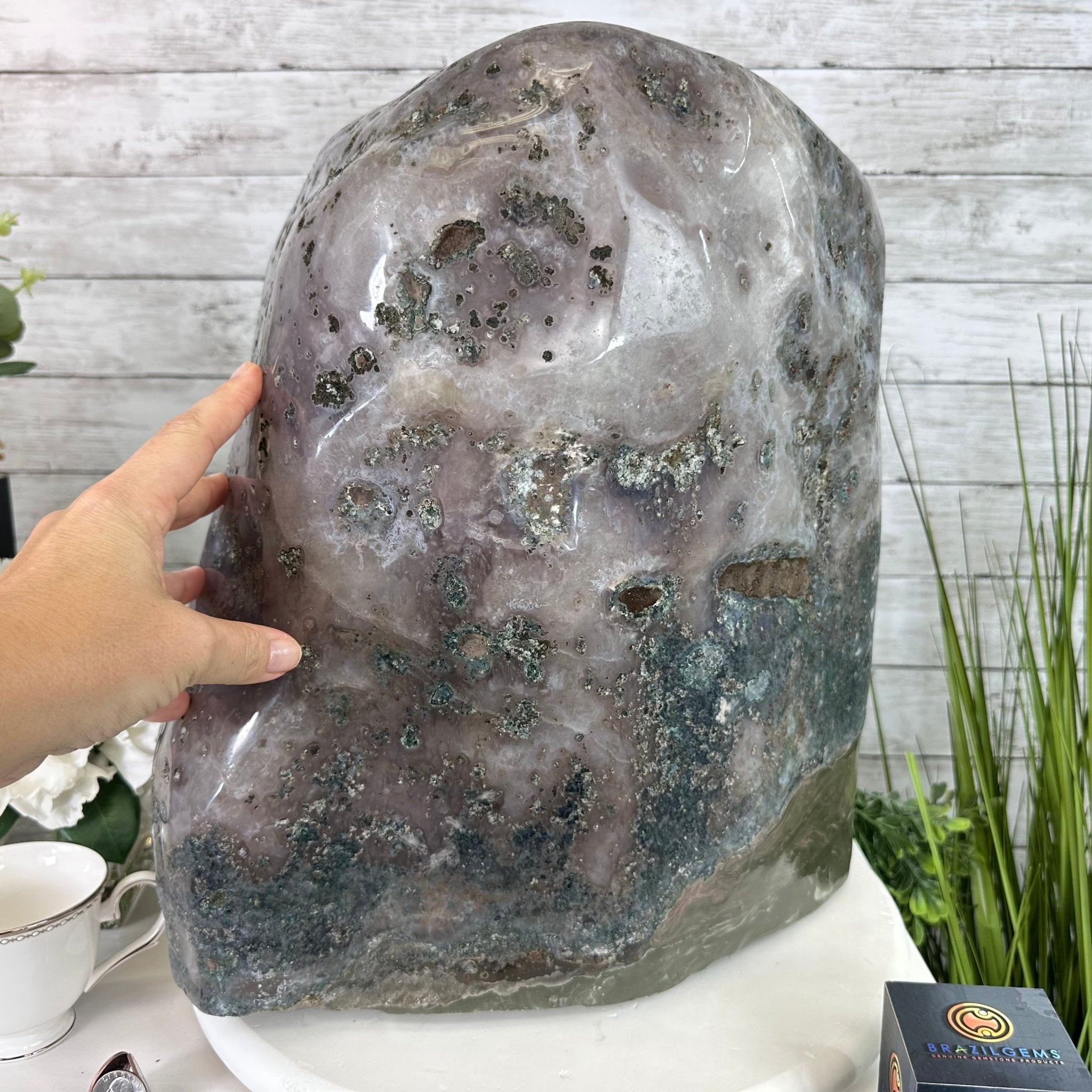 Extra Plus Quality Polished Brazilian Amethyst Cathedral, 81.9 lbs & 16.5" tall Model #5602-0180 by Brazil Gems - Brazil GemsBrazil GemsExtra Plus Quality Polished Brazilian Amethyst Cathedral, 81.9 lbs & 16.5" tall Model #5602-0180 by Brazil GemsPolished Cathedrals5602-0180