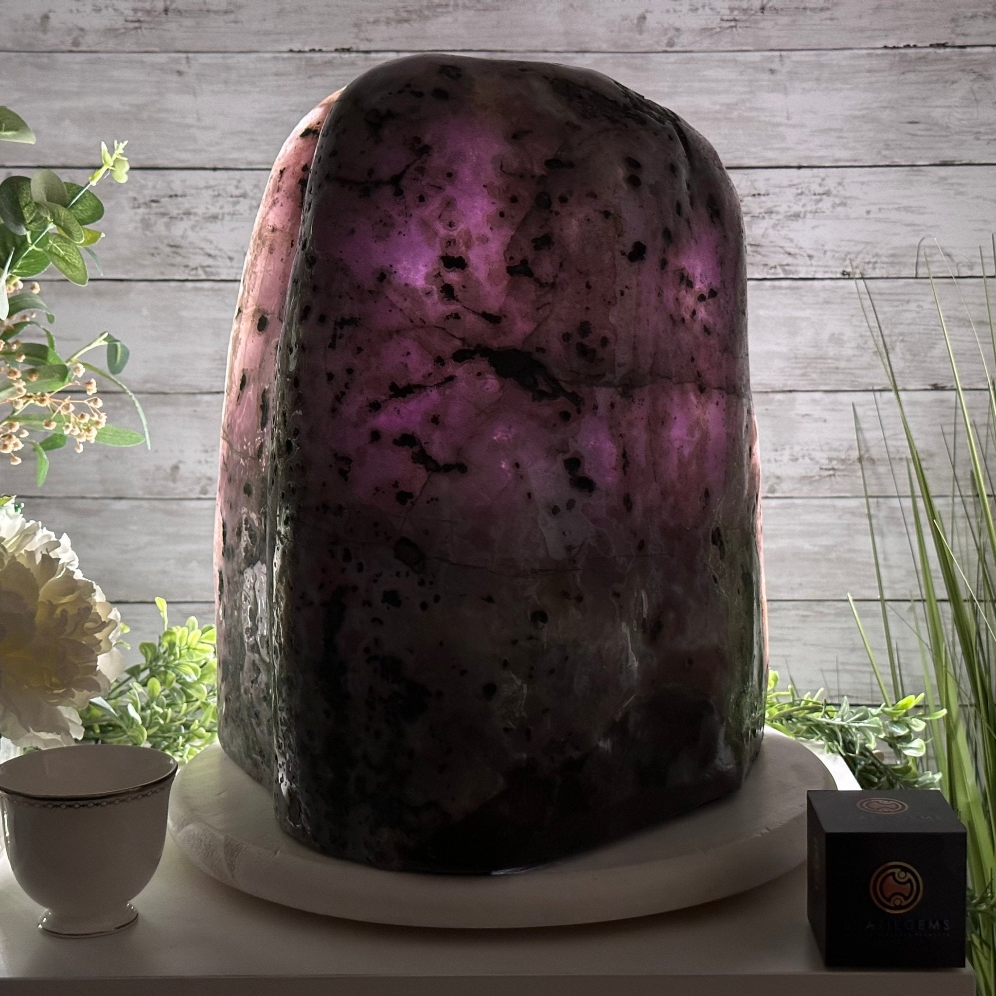 Extra Plus Quality Polished Brazilian Amethyst Cathedral, 85.4 lbs & 16.75" tall Model #5602-0044 by Brazil Gems - Brazil GemsBrazil GemsExtra Plus Quality Polished Brazilian Amethyst Cathedral, 85.4 lbs & 16.75" tall Model #5602-0044 by Brazil GemsPolished Cathedrals5602-0044