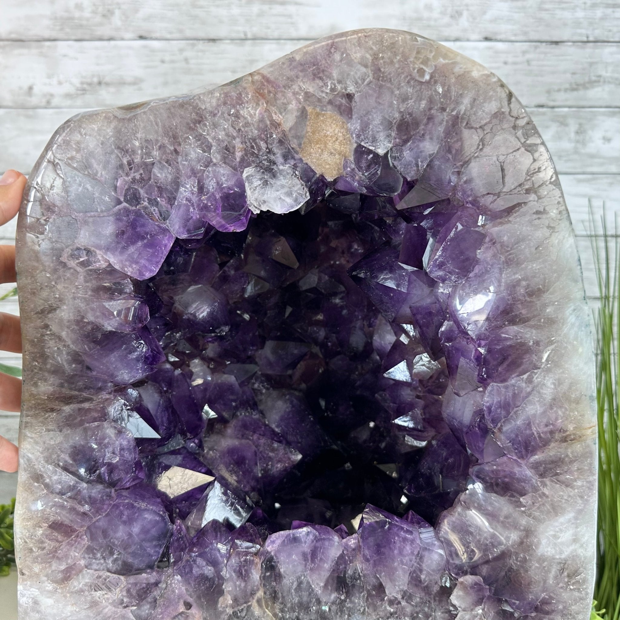 Extra Plus Quality Polished Brazilian Amethyst Cathedral, 85.4 lbs & 16.75" tall Model #5602-0044 by Brazil Gems - Brazil GemsBrazil GemsExtra Plus Quality Polished Brazilian Amethyst Cathedral, 85.4 lbs & 16.75" tall Model #5602-0044 by Brazil GemsPolished Cathedrals5602-0044