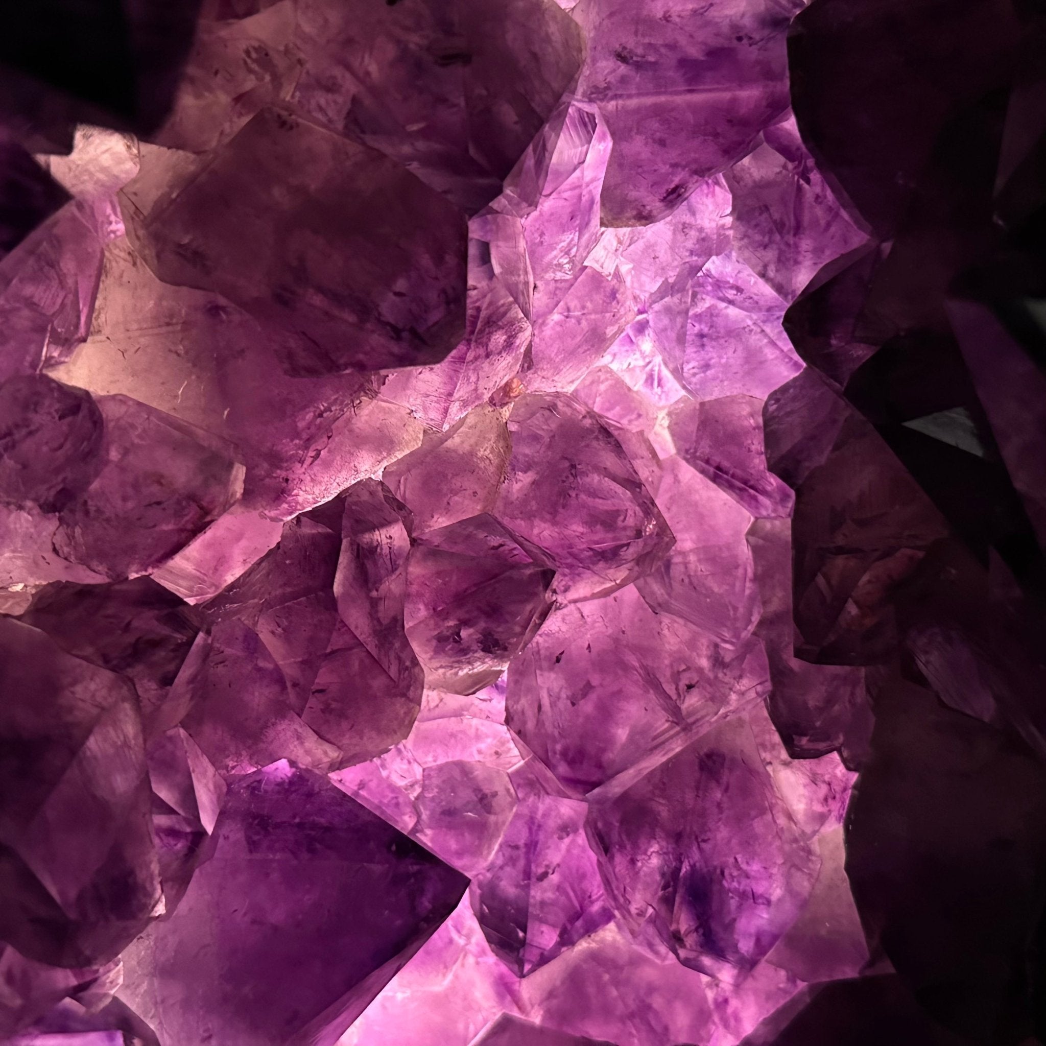 Extra Plus Quality Polished Brazilian Amethyst Cathedral, 85.4 lbs & 16.75" tall Model #5602-0044 by Brazil Gems - Brazil GemsBrazil GemsExtra Plus Quality Polished Brazilian Amethyst Cathedral, 85.4 lbs & 16.75" tall Model #5602-0044 by Brazil GemsPolished Cathedrals5602-0044