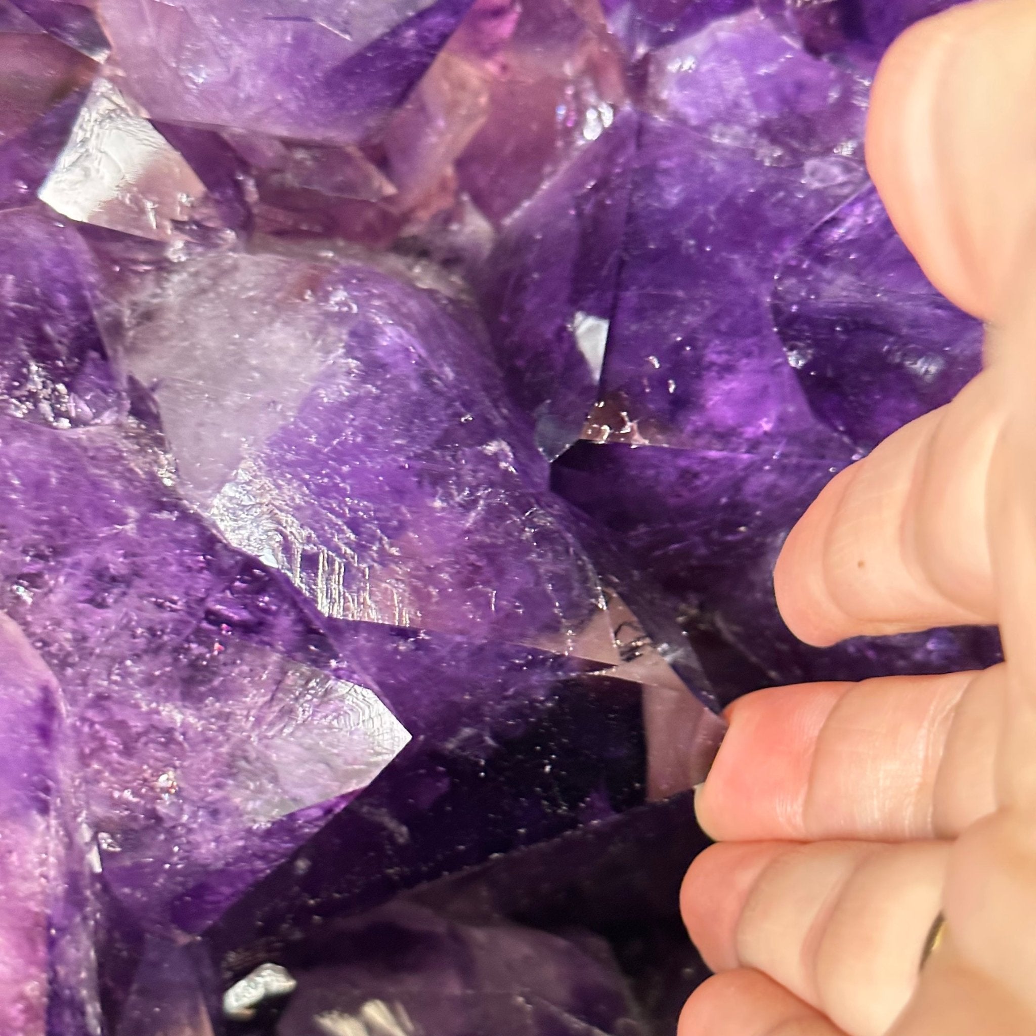 Extra Plus Quality Polished Brazilian Amethyst Cathedral, 85.4 lbs & 16.75" tall Model #5602-0044 by Brazil Gems - Brazil GemsBrazil GemsExtra Plus Quality Polished Brazilian Amethyst Cathedral, 85.4 lbs & 16.75" tall Model #5602-0044 by Brazil GemsPolished Cathedrals5602-0044