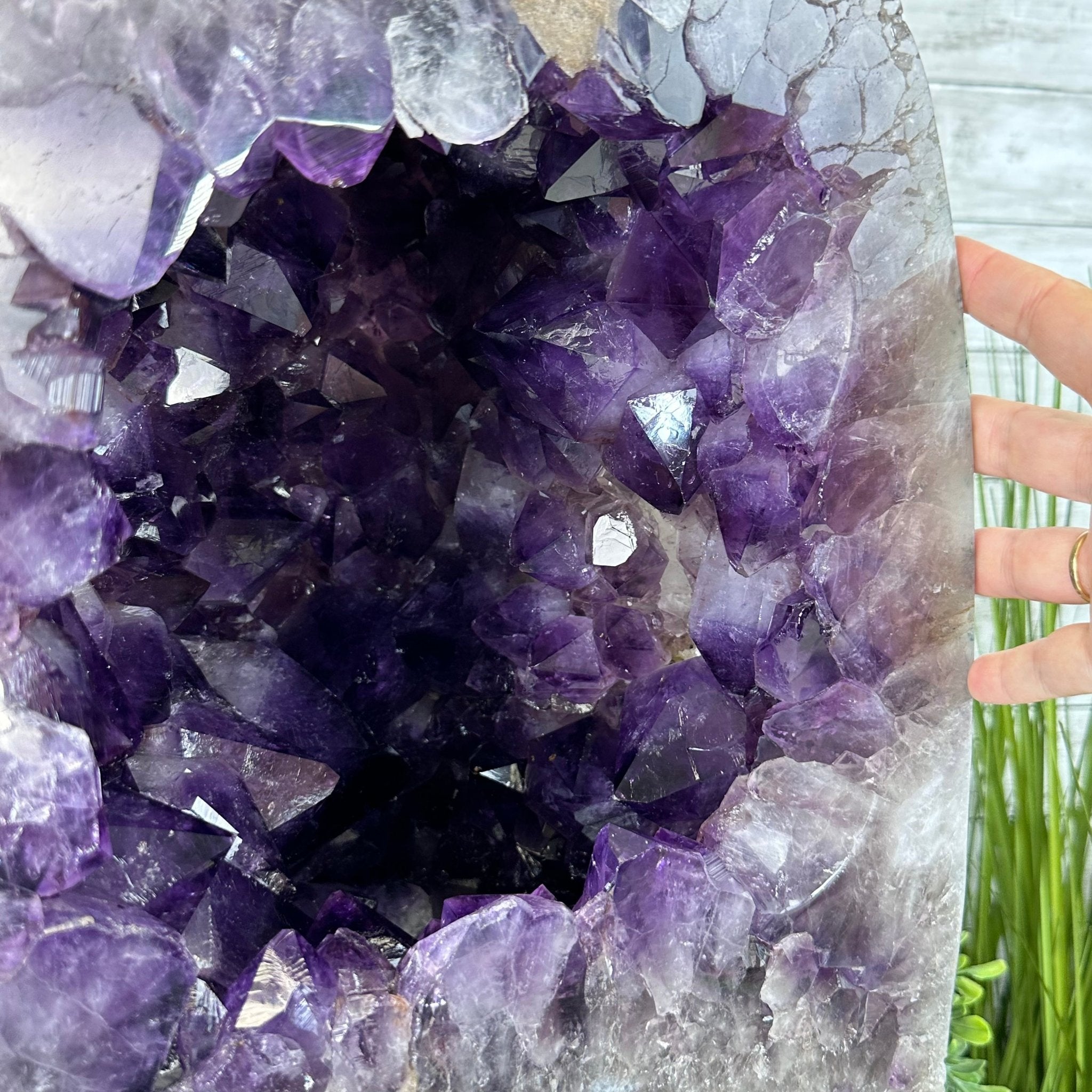 Extra Plus Quality Polished Brazilian Amethyst Cathedral, 85.4 lbs & 16.75" tall Model #5602-0044 by Brazil Gems - Brazil GemsBrazil GemsExtra Plus Quality Polished Brazilian Amethyst Cathedral, 85.4 lbs & 16.75" tall Model #5602-0044 by Brazil GemsPolished Cathedrals5602-0044