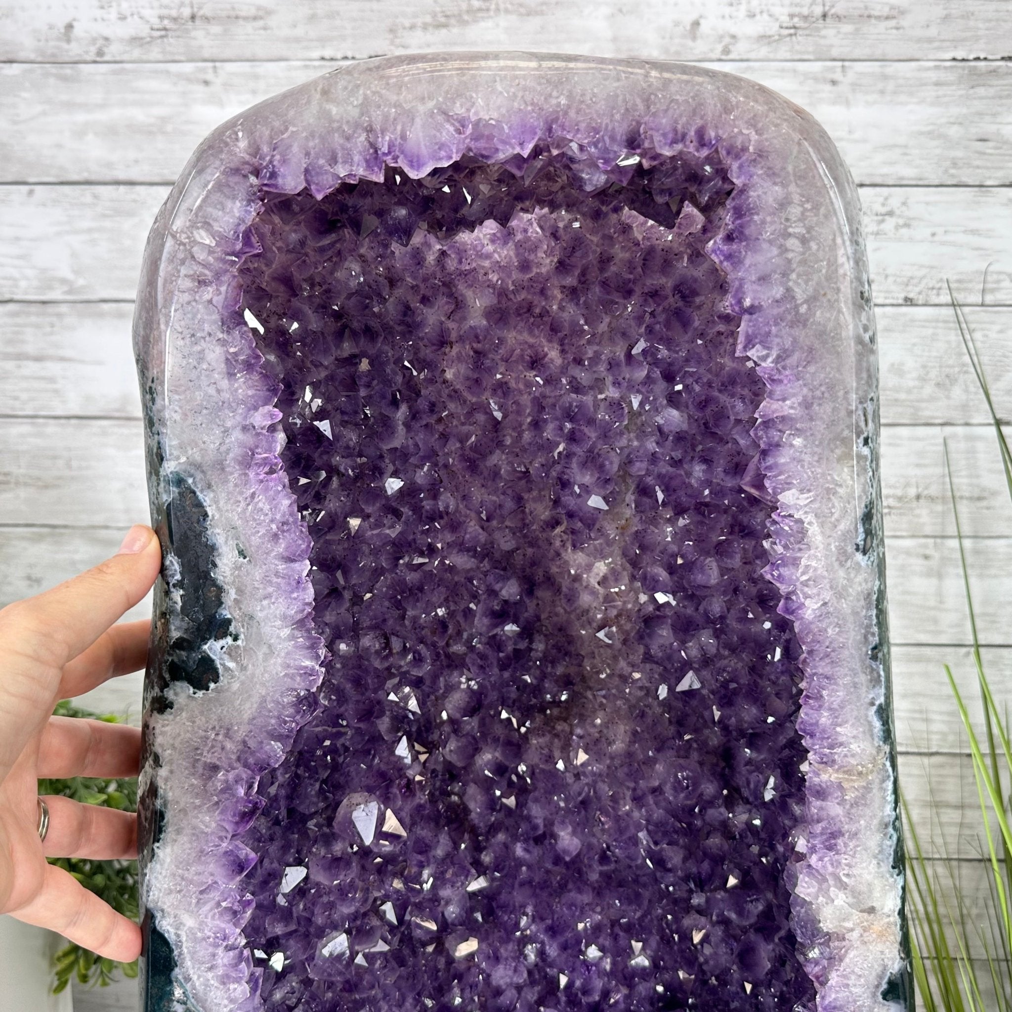 Extra Plus Quality Polished Brazilian Amethyst Cathedral, 96.2 lbs & 27.75" tall Model #5602-0057 by Brazil Gems - Brazil GemsBrazil GemsExtra Plus Quality Polished Brazilian Amethyst Cathedral, 96.2 lbs & 27.75" tall Model #5602-0057 by Brazil GemsPolished Cathedrals5602-0057