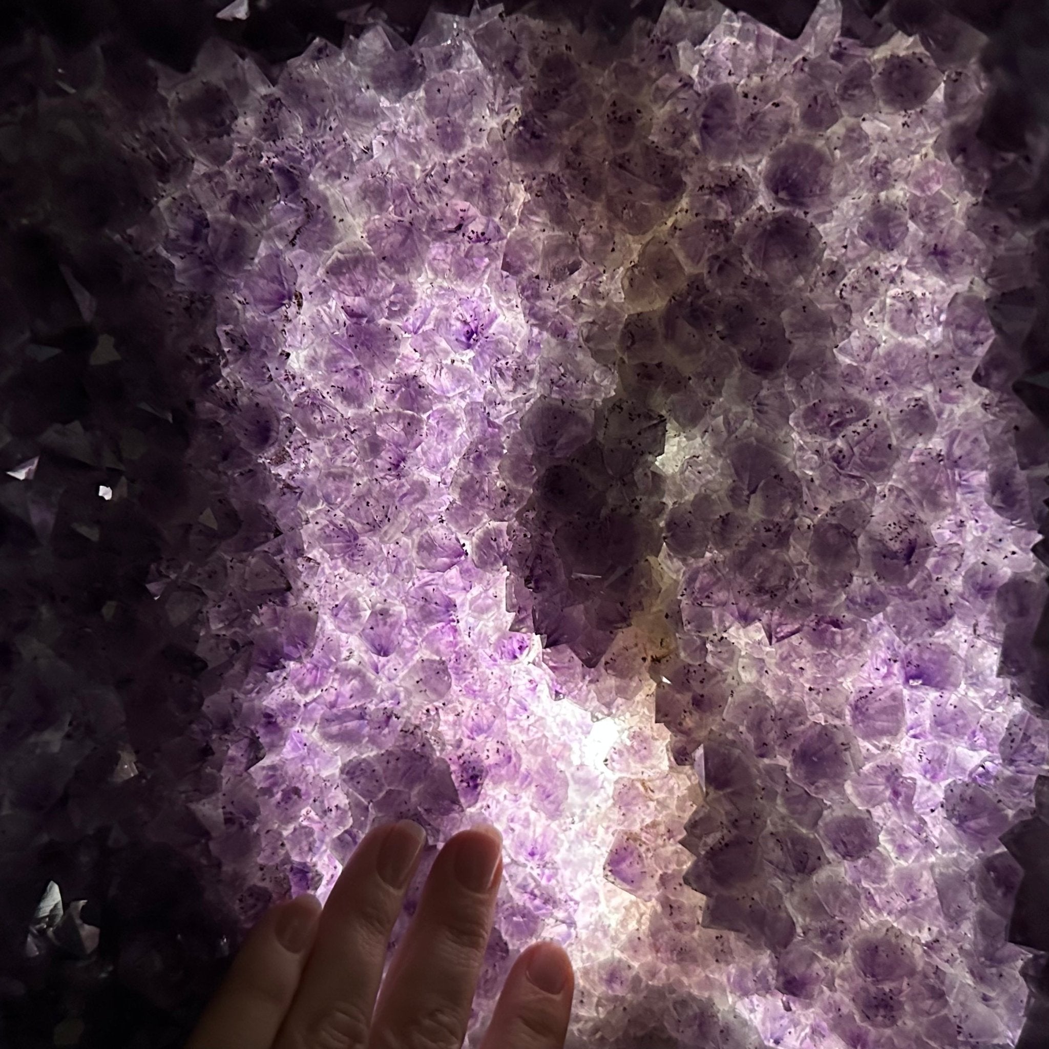 Extra Plus Quality Polished Brazilian Amethyst Cathedral, 96.2 lbs & 27.75" tall Model #5602-0057 by Brazil Gems - Brazil GemsBrazil GemsExtra Plus Quality Polished Brazilian Amethyst Cathedral, 96.2 lbs & 27.75" tall Model #5602-0057 by Brazil GemsPolished Cathedrals5602-0057