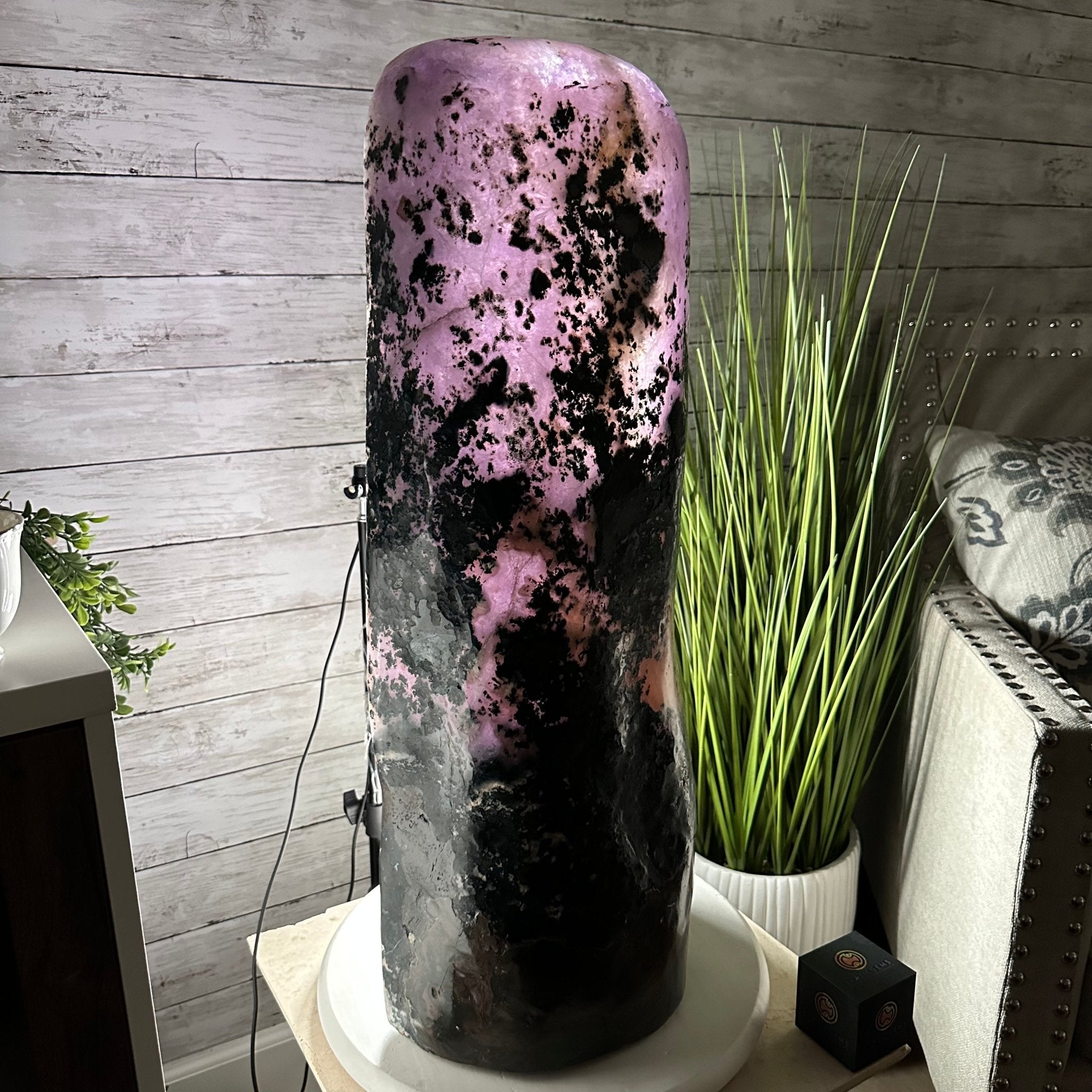 Extra Plus Quality Polished Brazilian Amethyst Cathedral, 96.2 lbs & 27.75" tall Model #5602-0057 by Brazil Gems - Brazil GemsBrazil GemsExtra Plus Quality Polished Brazilian Amethyst Cathedral, 96.2 lbs & 27.75" tall Model #5602-0057 by Brazil GemsPolished Cathedrals5602-0057