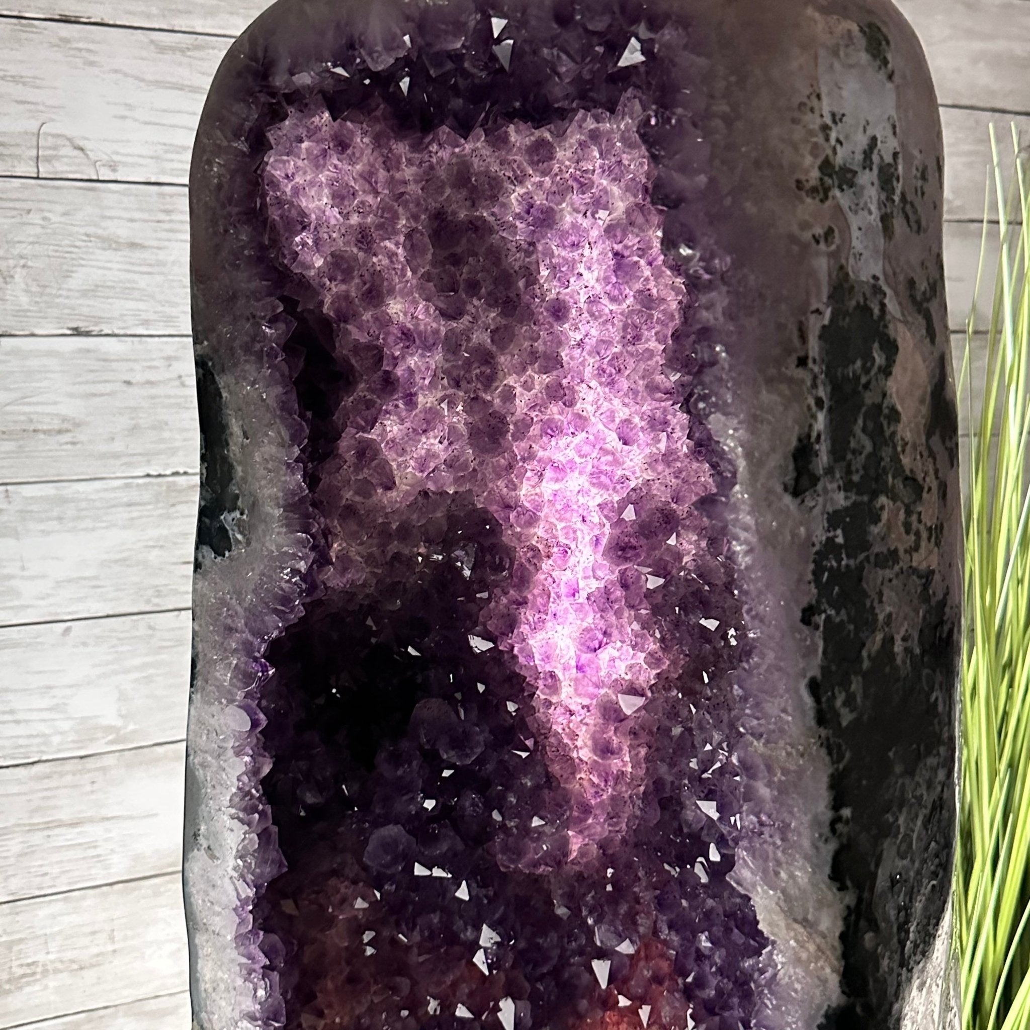 Extra Plus Quality Polished Brazilian Amethyst Cathedral, 96.2 lbs & 27.75" tall Model #5602-0057 by Brazil Gems - Brazil GemsBrazil GemsExtra Plus Quality Polished Brazilian Amethyst Cathedral, 96.2 lbs & 27.75" tall Model #5602-0057 by Brazil GemsPolished Cathedrals5602-0057