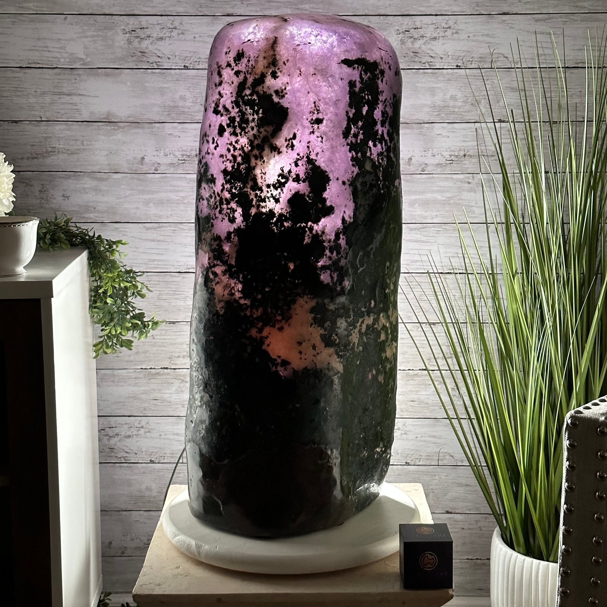 Extra Plus Quality Polished Brazilian Amethyst Cathedral, 96.2 lbs & 27.75" tall Model #5602-0057 by Brazil Gems - Brazil GemsBrazil GemsExtra Plus Quality Polished Brazilian Amethyst Cathedral, 96.2 lbs & 27.75" tall Model #5602-0057 by Brazil GemsPolished Cathedrals5602-0057