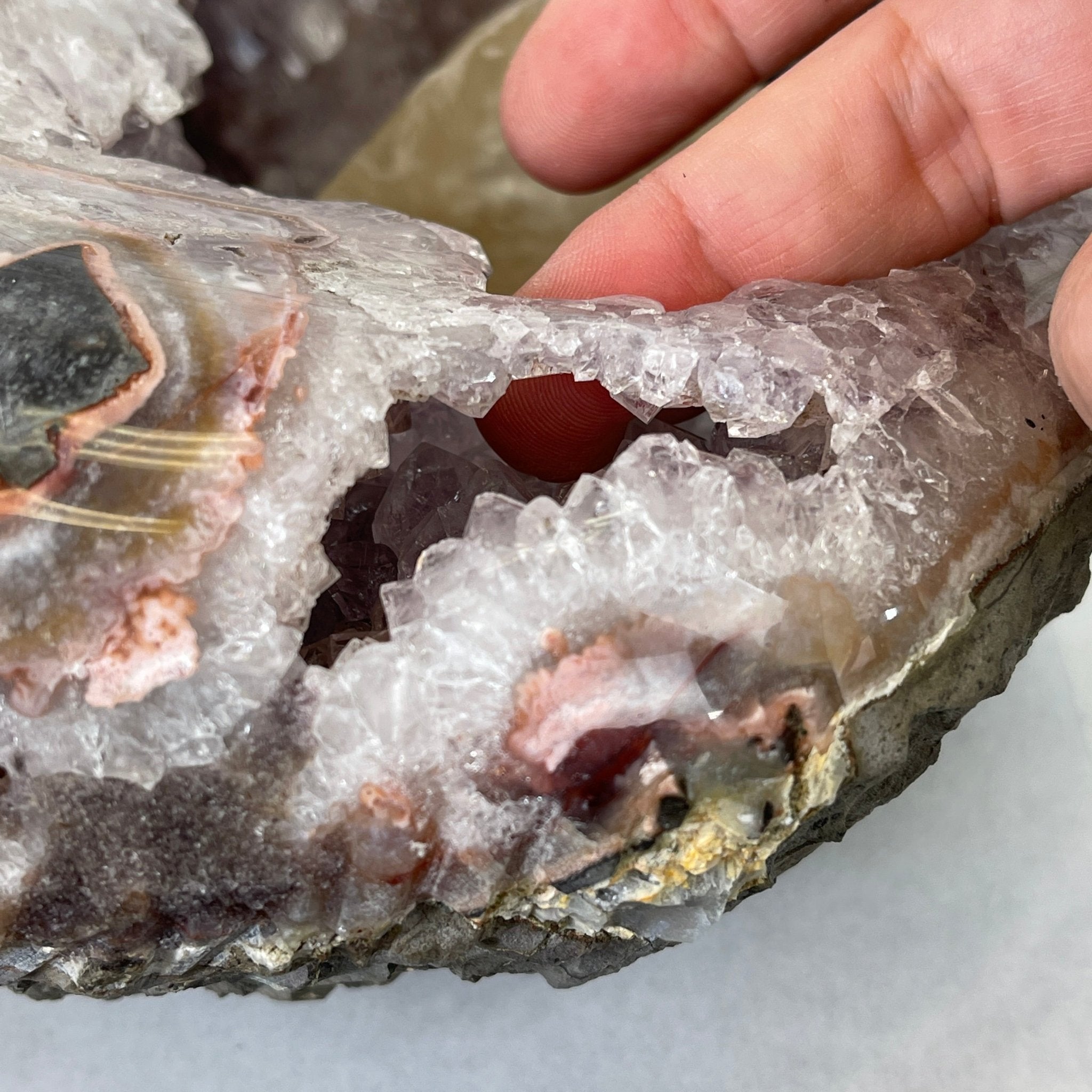 Extra Plus Quality Unique Uruguayan Amethyst Geode, 4.25” tall & 14.3 lbs #5520-0017 by Brazil Gems - Brazil GemsBrazil GemsExtra Plus Quality Unique Uruguayan Amethyst Geode, 4.25” tall & 14.3 lbs #5520-0017 by Brazil GemsClusters: Unique & Freeform5520-0017